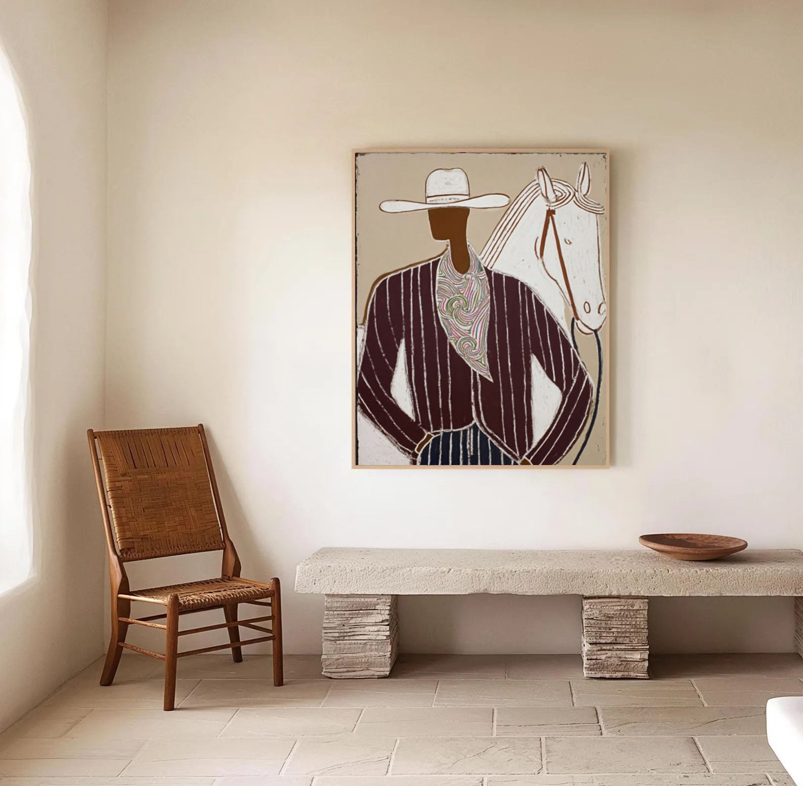 Textured Cowboy Grace | Swirl Scarf