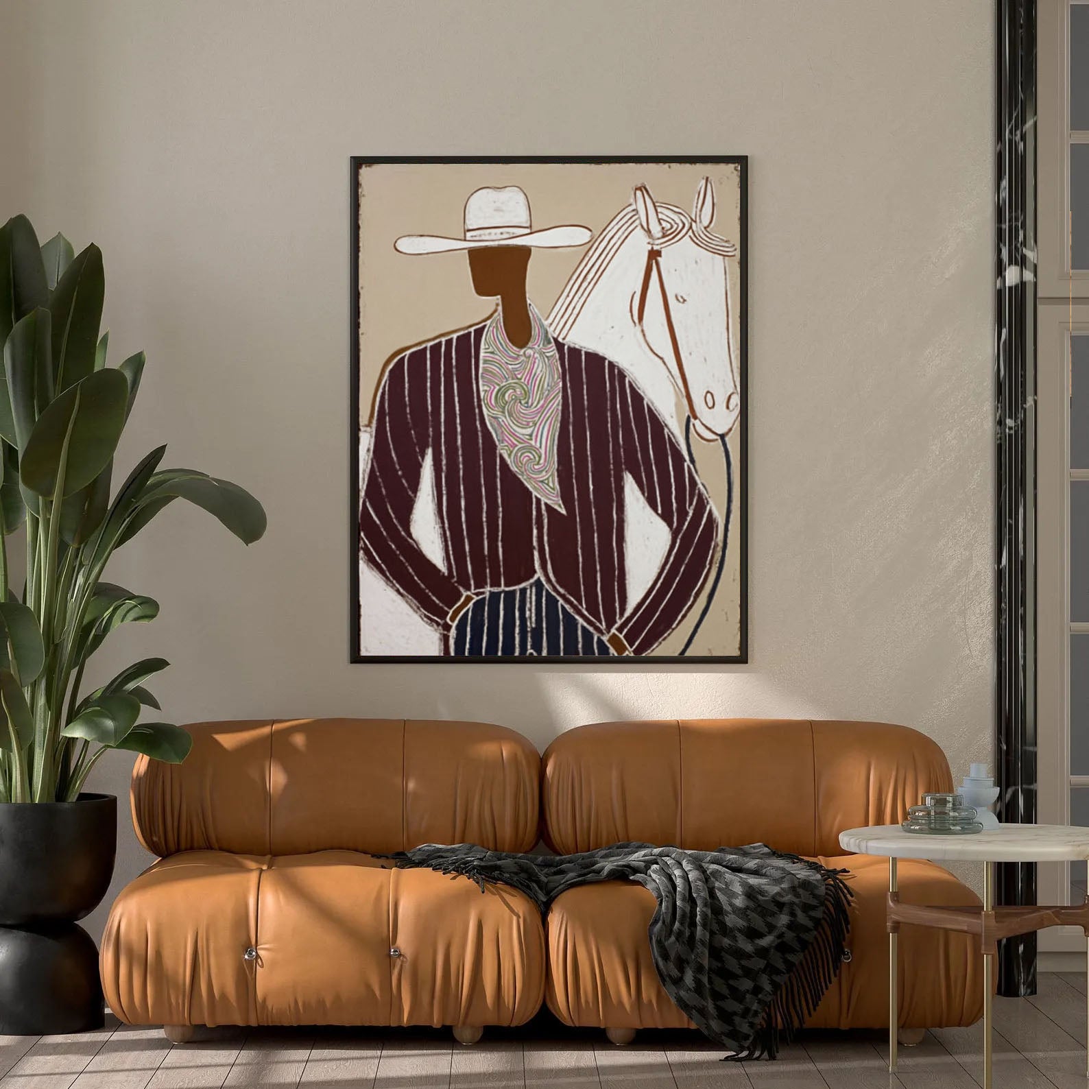 Textured Cowboy Grace | Swirl Scarf