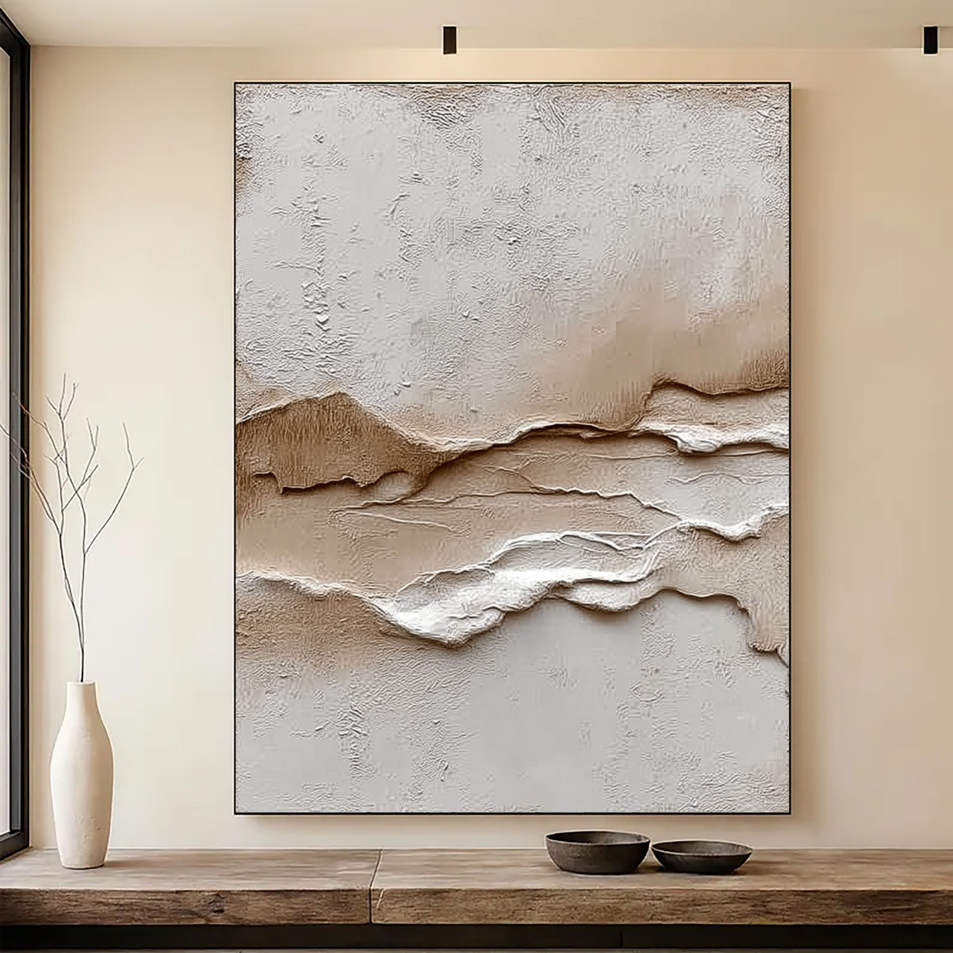 Textured Earth Tone Relief | Abstract Horizon