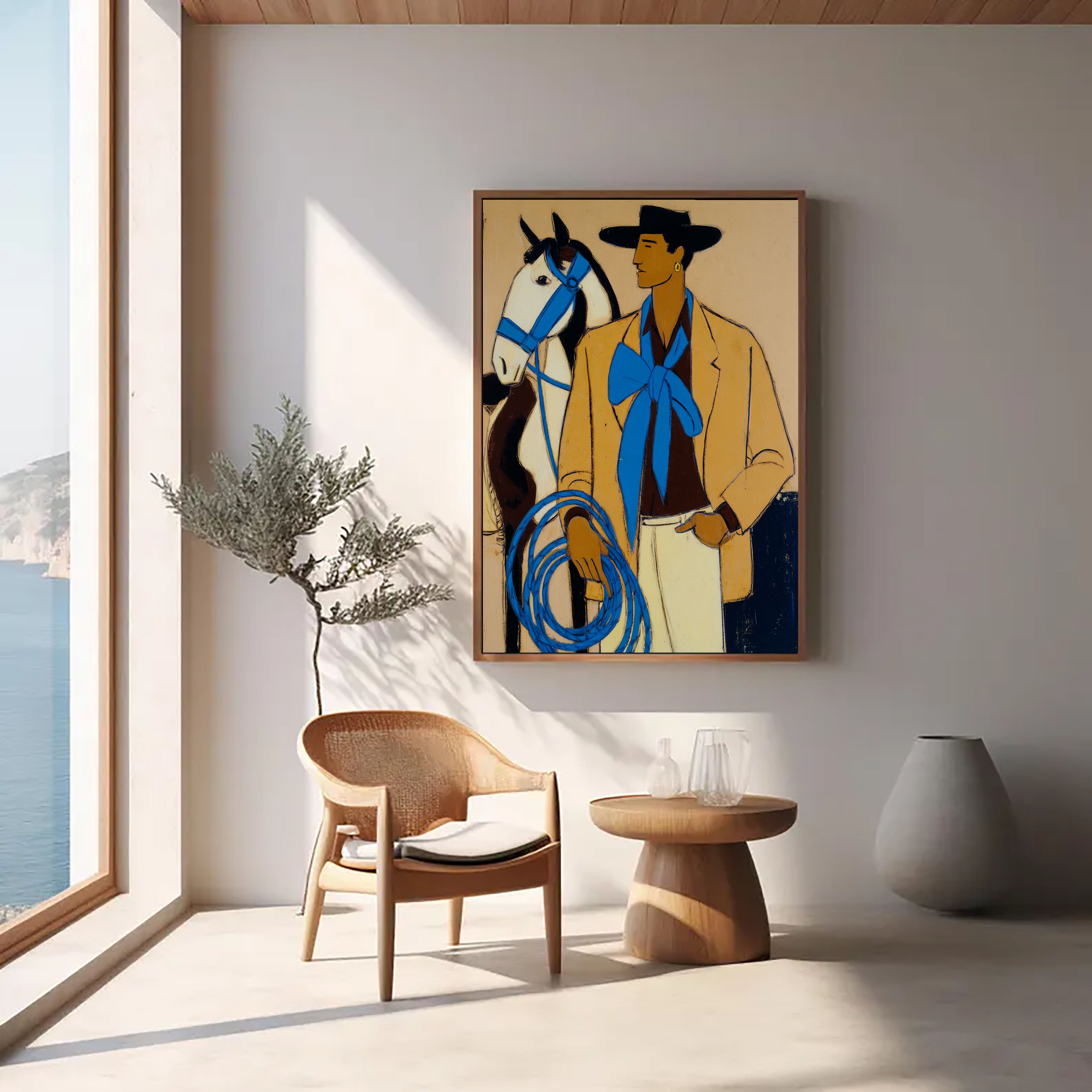 Textured Cowboy Harmony | Bold Blues