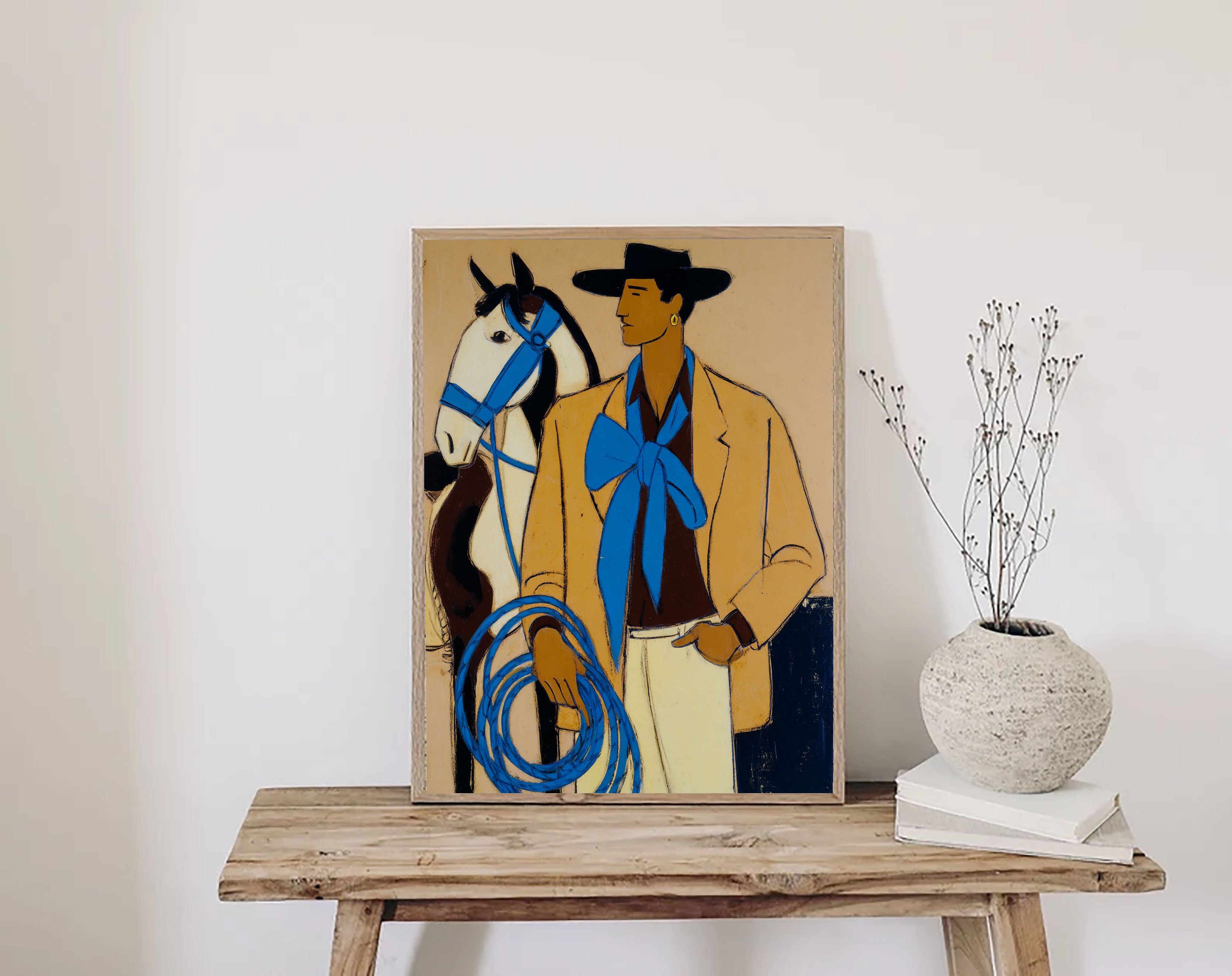 Textured Cowboy Harmony | Bold Blues
