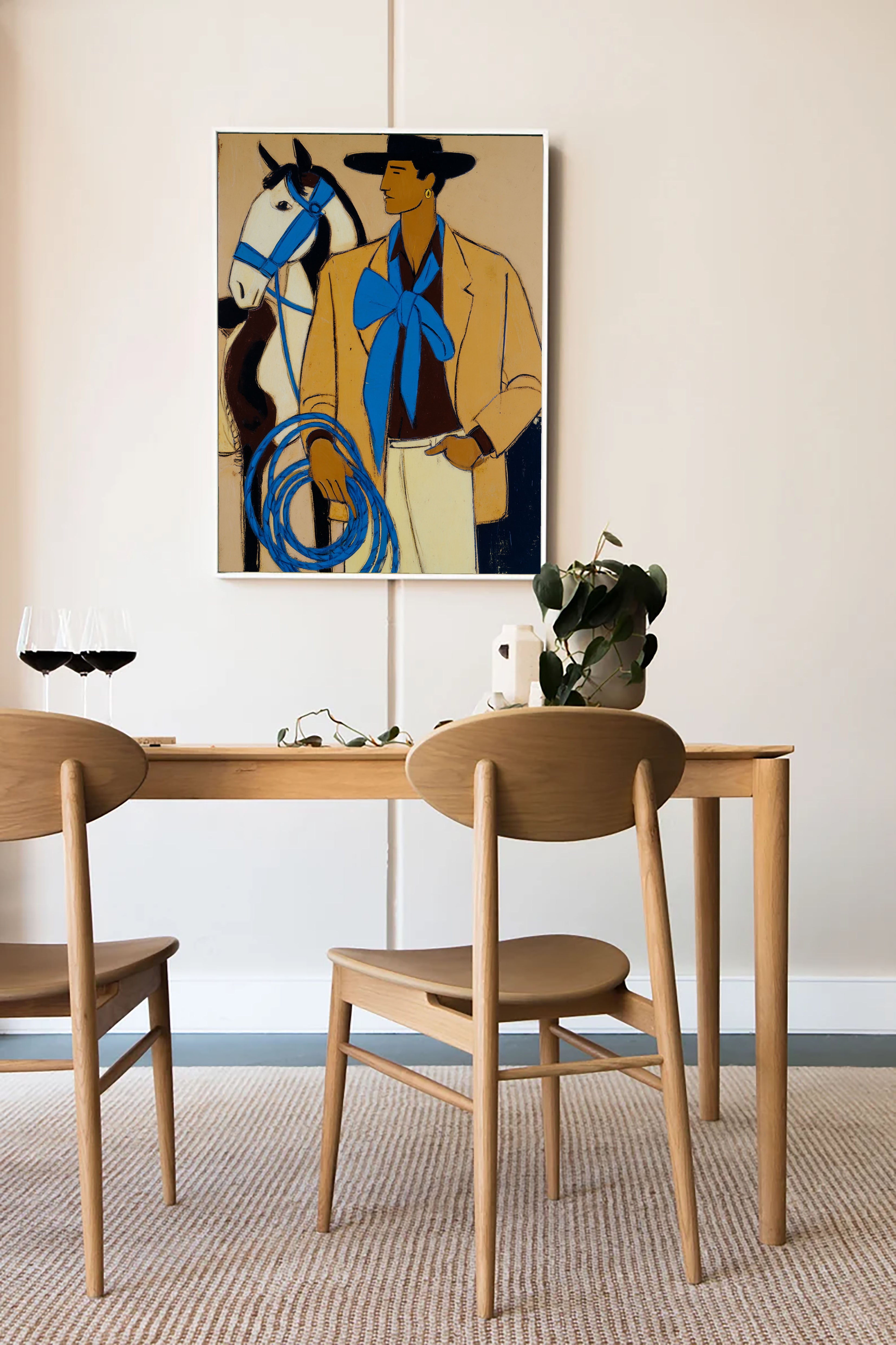 Textured Cowboy Harmony | Bold Blues