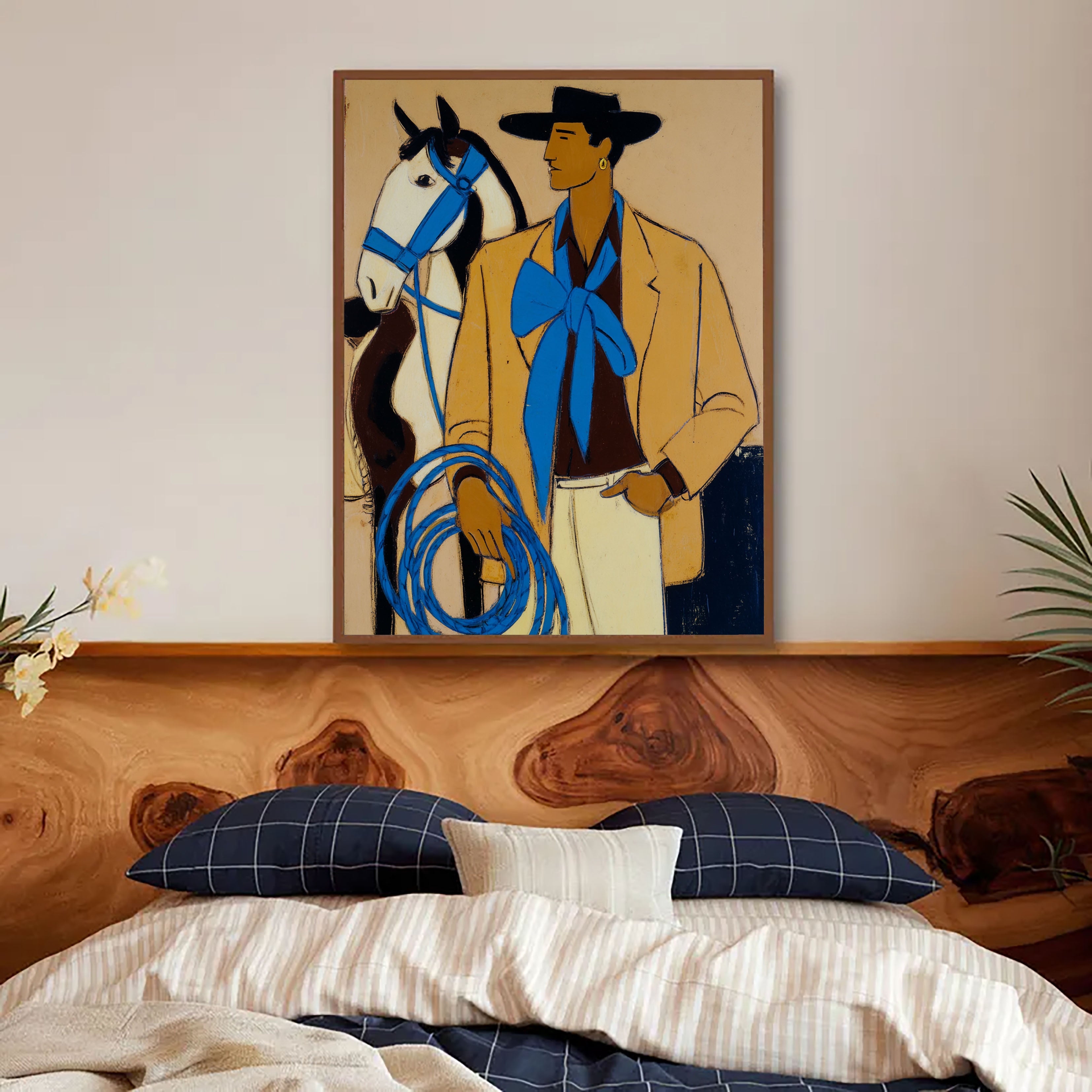 Textured Cowboy Harmony | Bold Blues