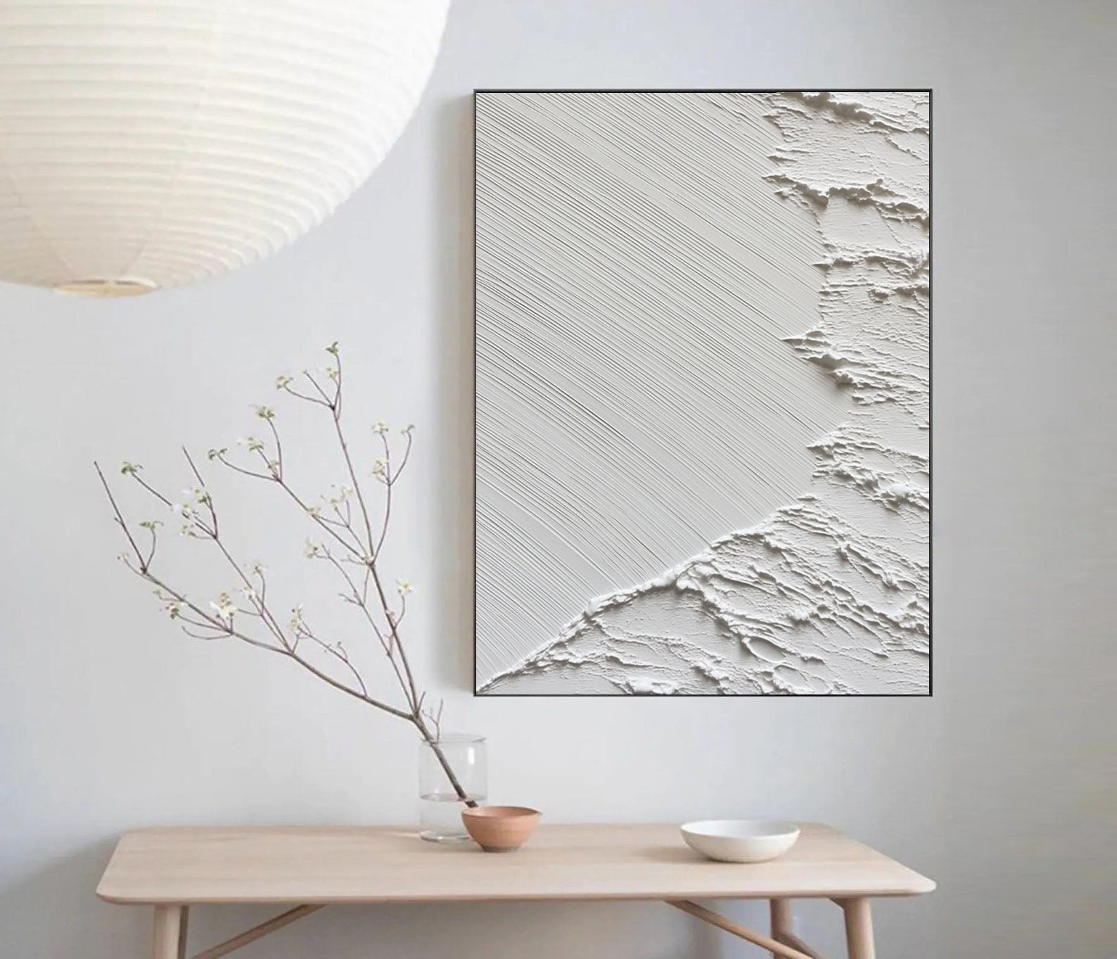 Textured Monochrome Contrast | White Ivory