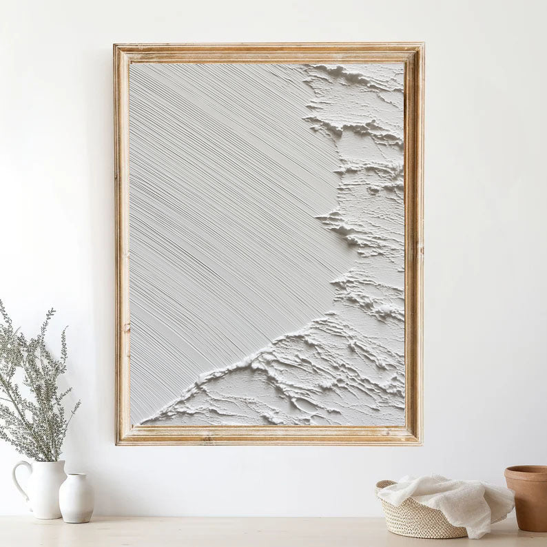 Textured Monochrome Contrast | White Ivory