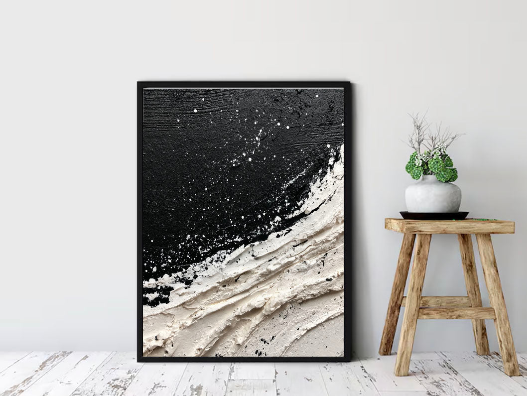 Textured Monochrome Surge | Ivory Swirl