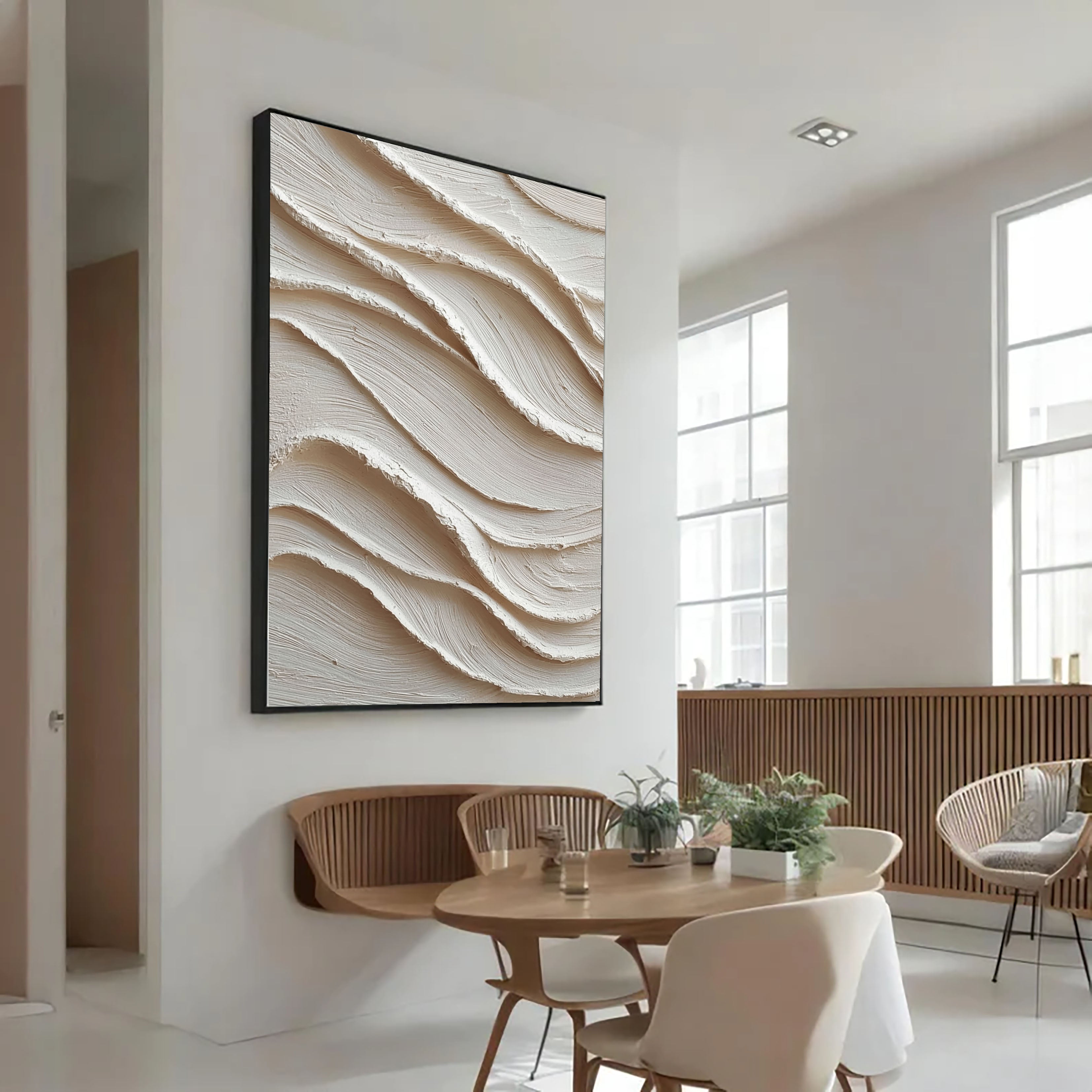 Textured Neutral Undulations | Creamy Swirl