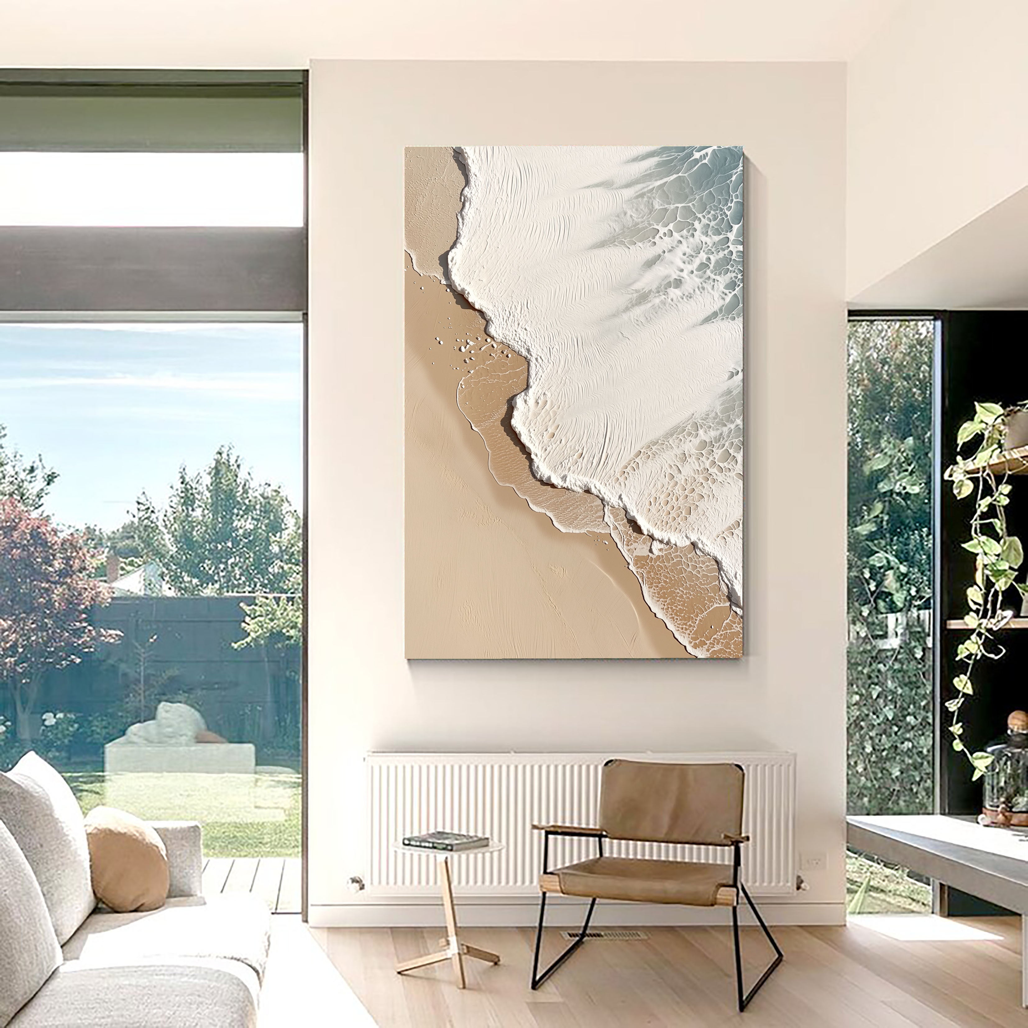 Textured Coastal Waves | Sand White