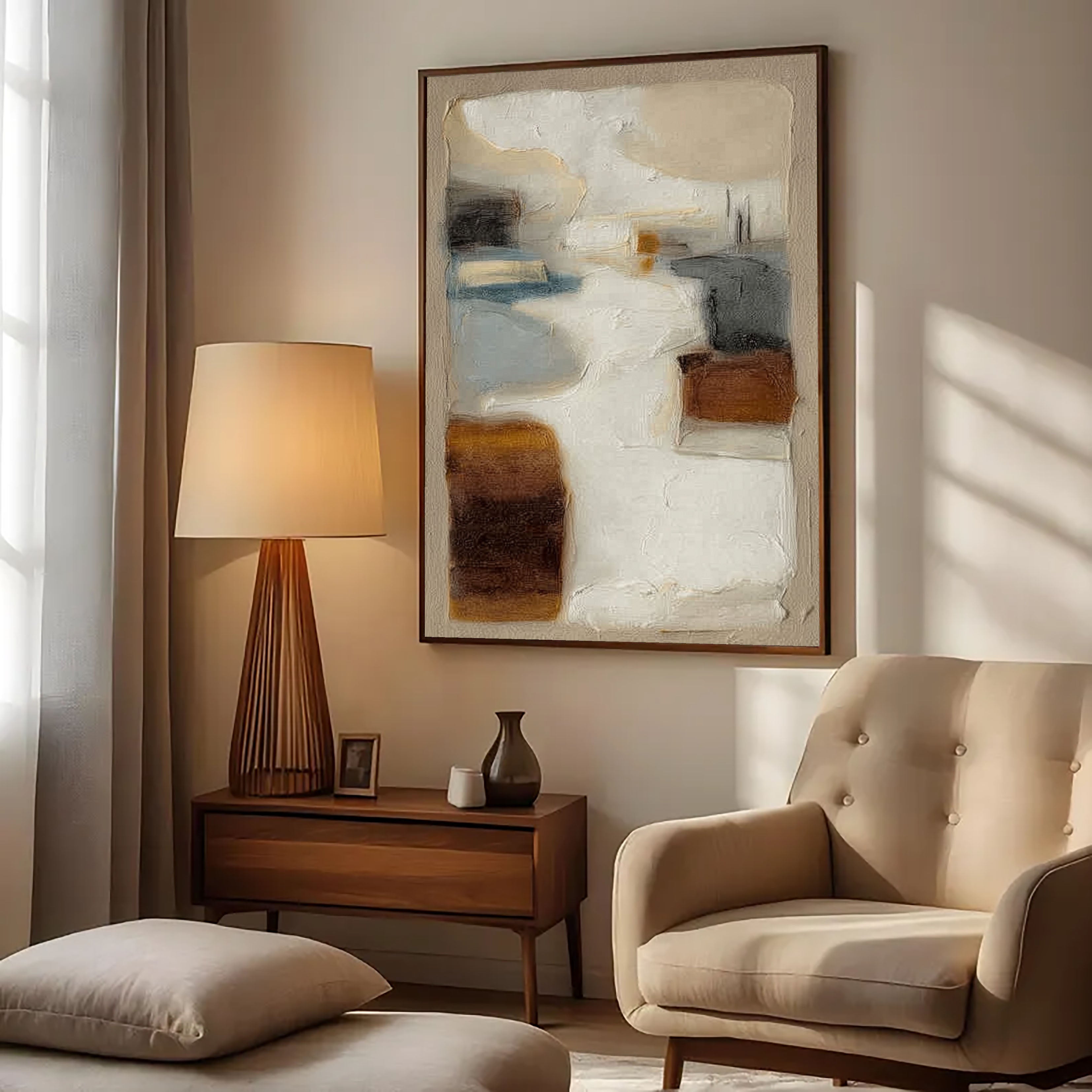 Textured Abstract Harmony | Earth Tones