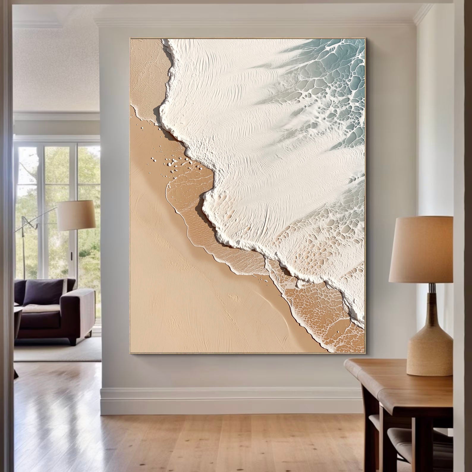 Textured Coastal Waves | Sand White