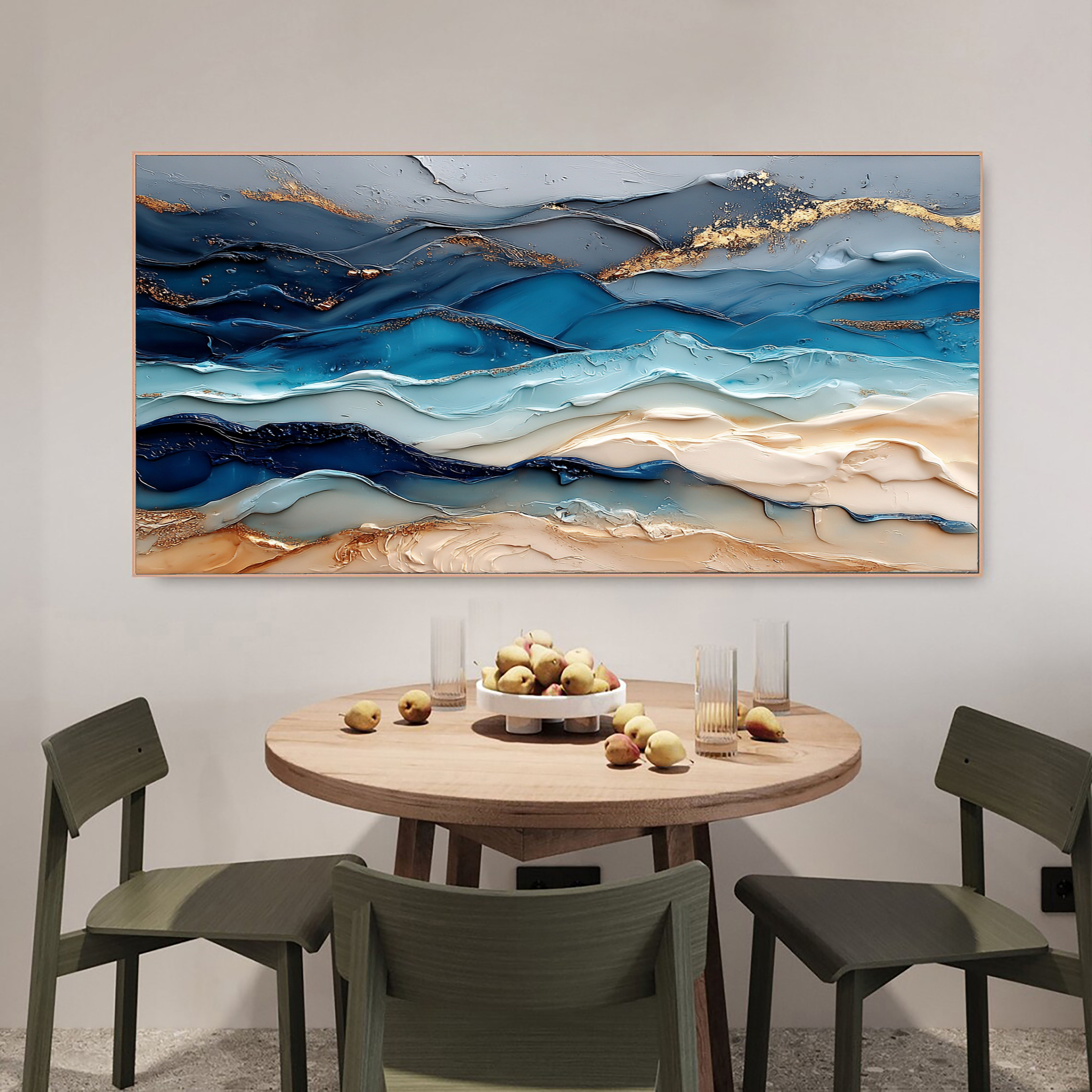 Textured Oceanic Opulence | Blue Gold