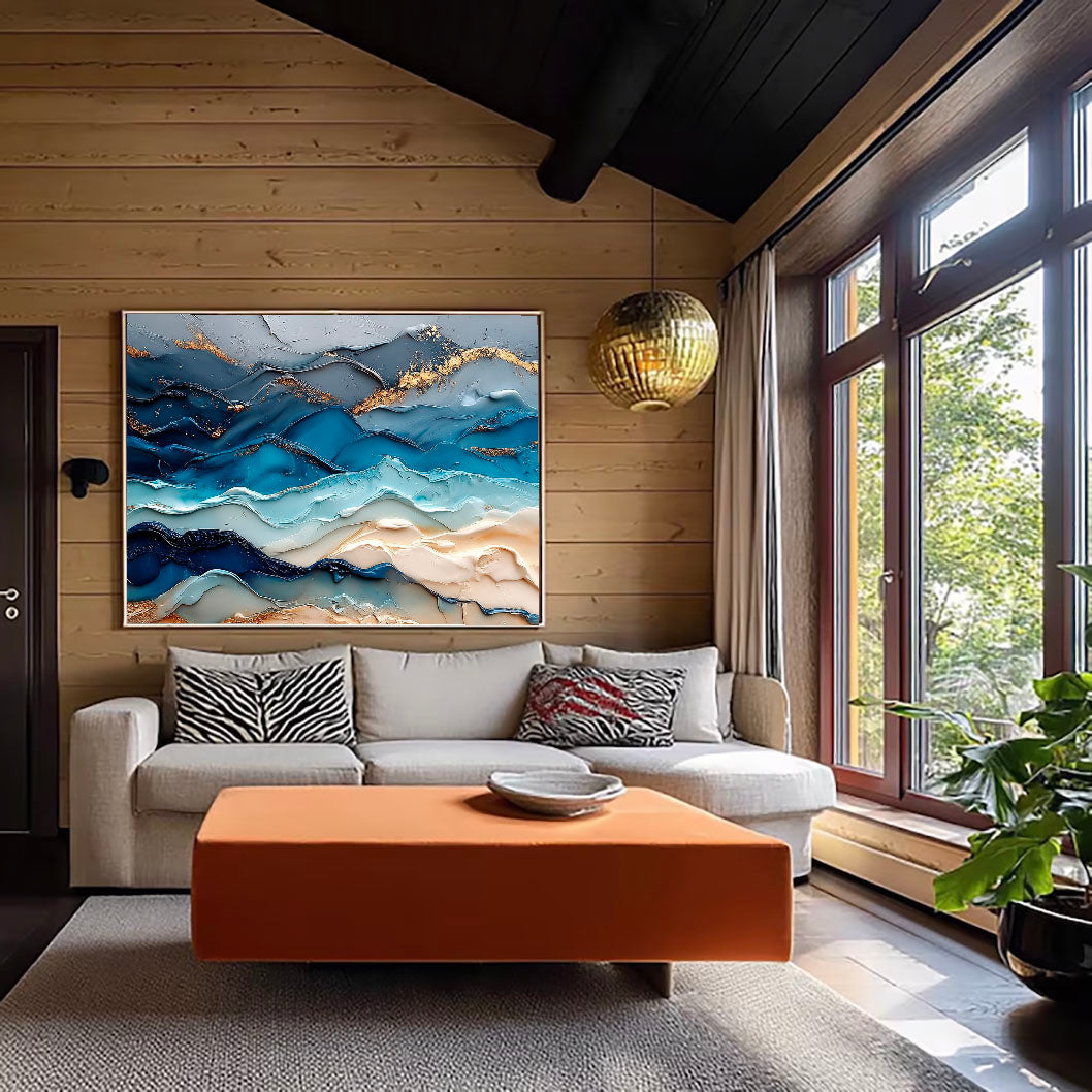 Textured Oceanic Opulence | Blue Gold