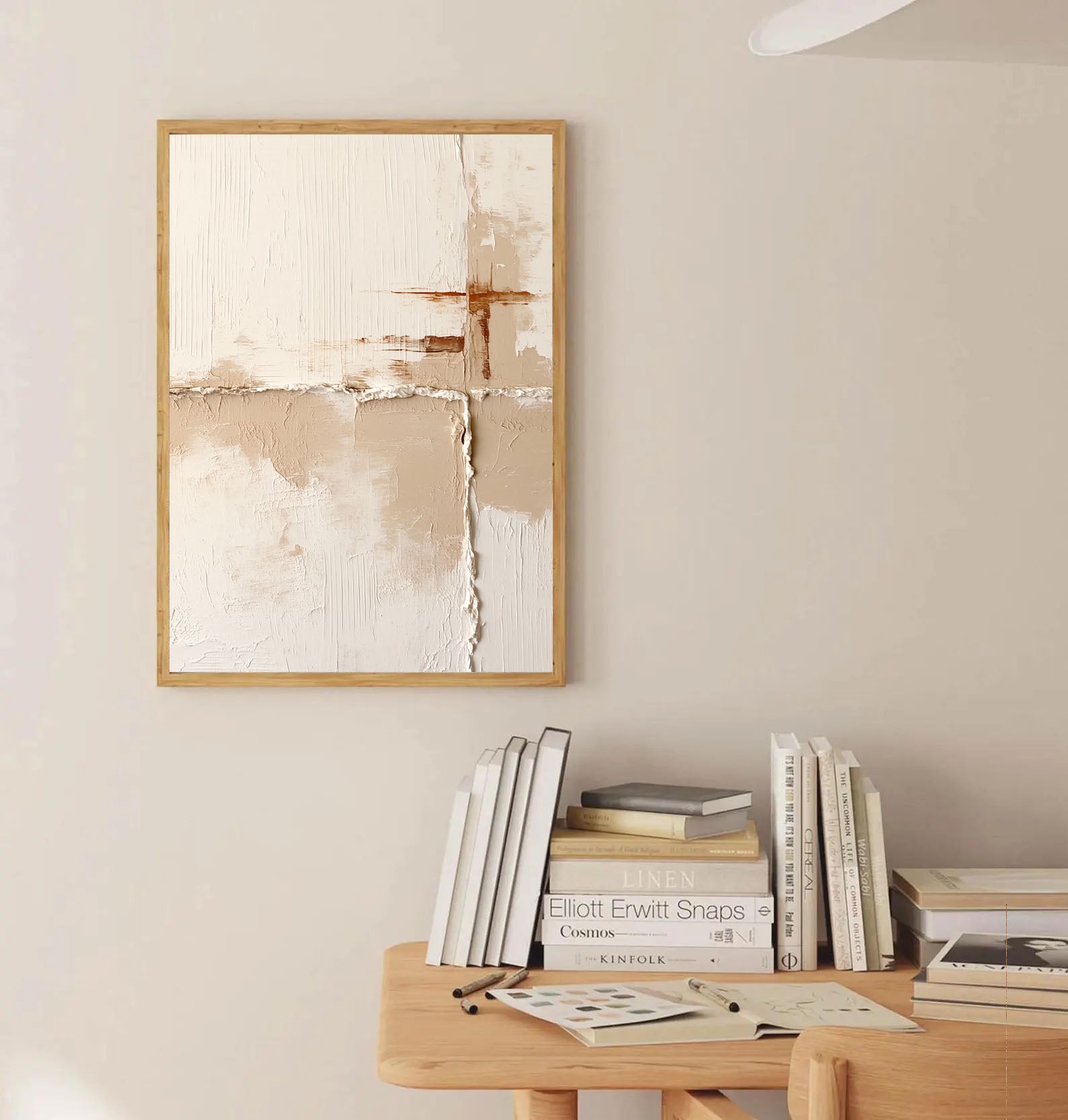 Textured Minimalist Blocks | Beige White