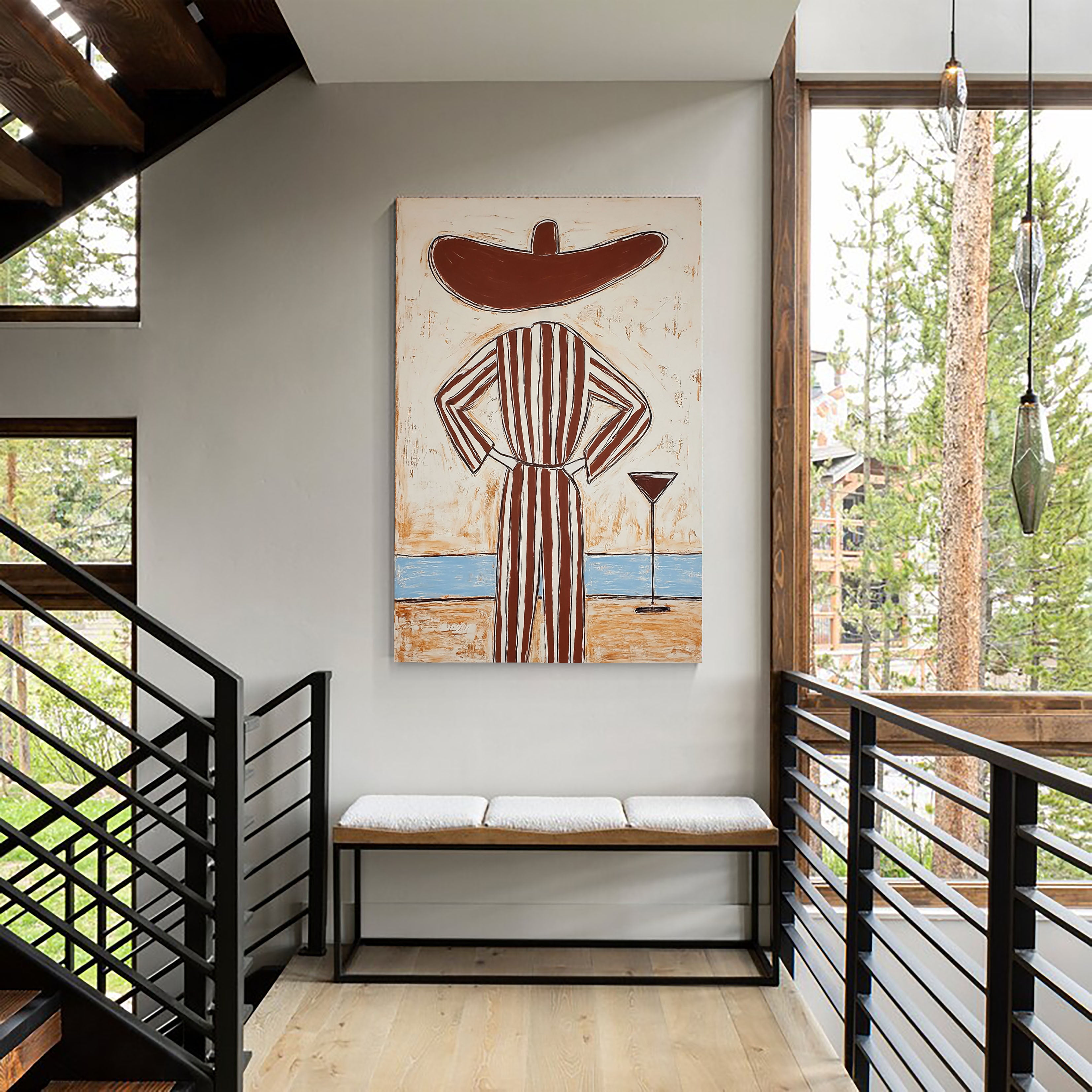 Whimsical Striped Silhouette | Leisure Lounge