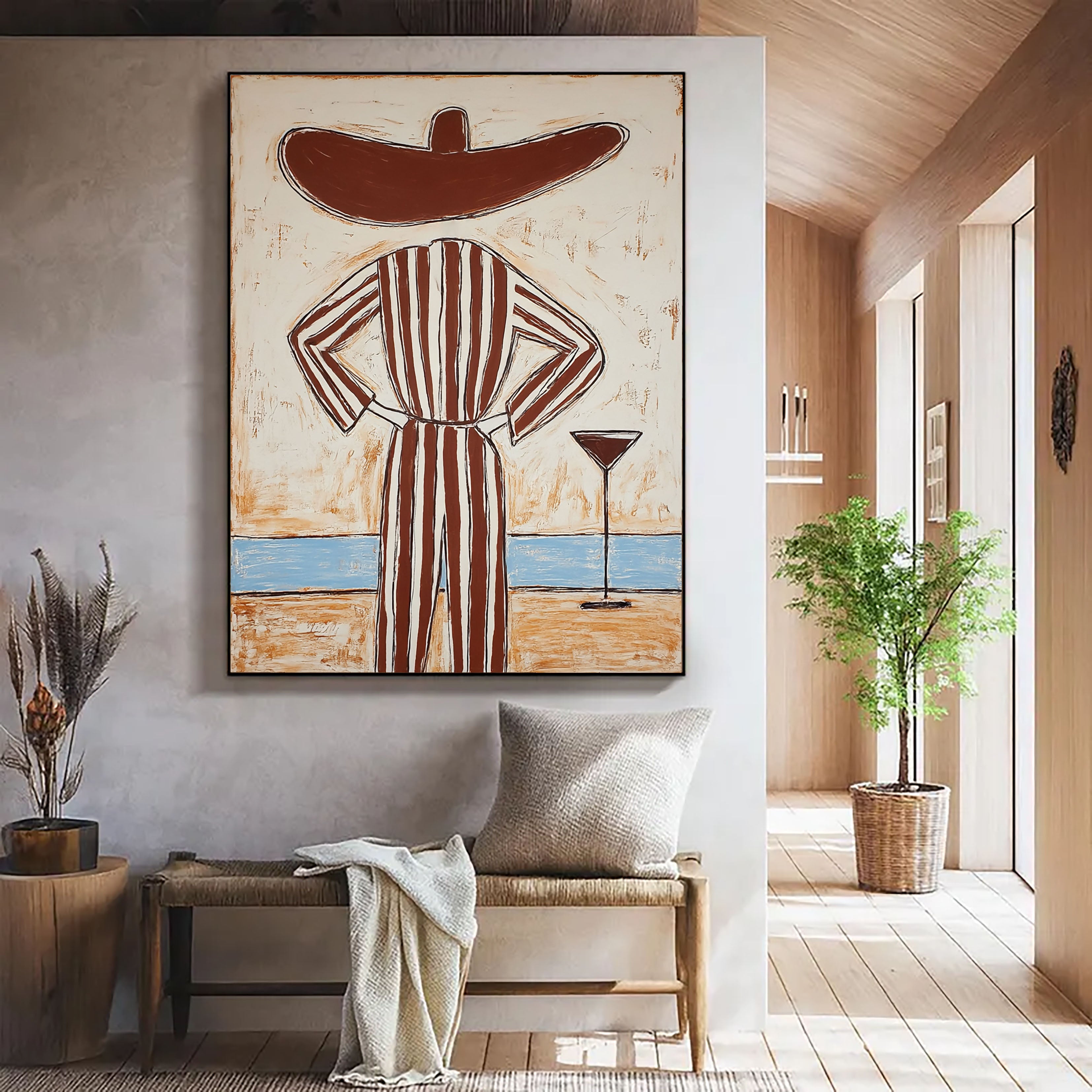 Whimsical Striped Silhouette | Leisure Lounge