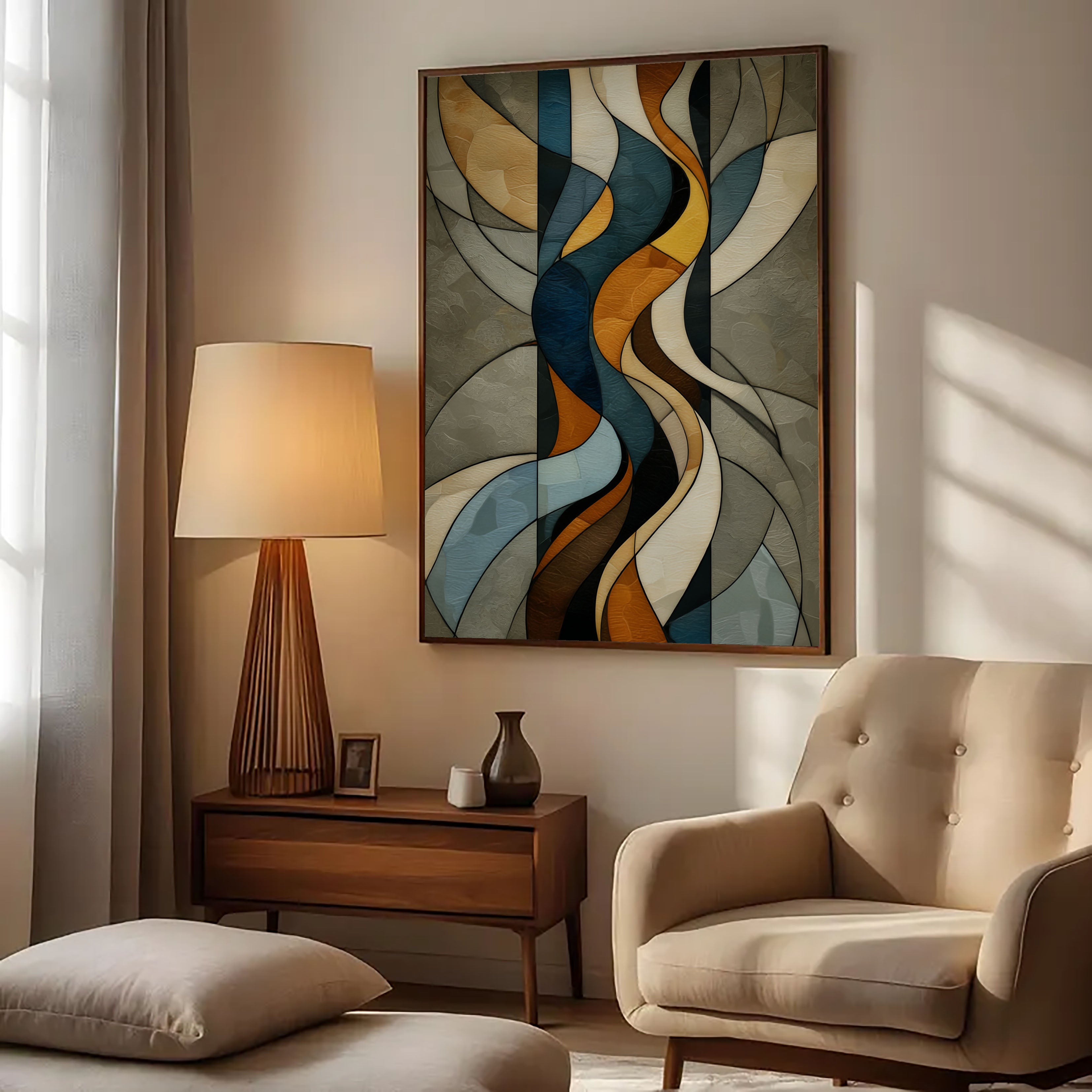 Textured Rhythmic Curves | Warm Tones