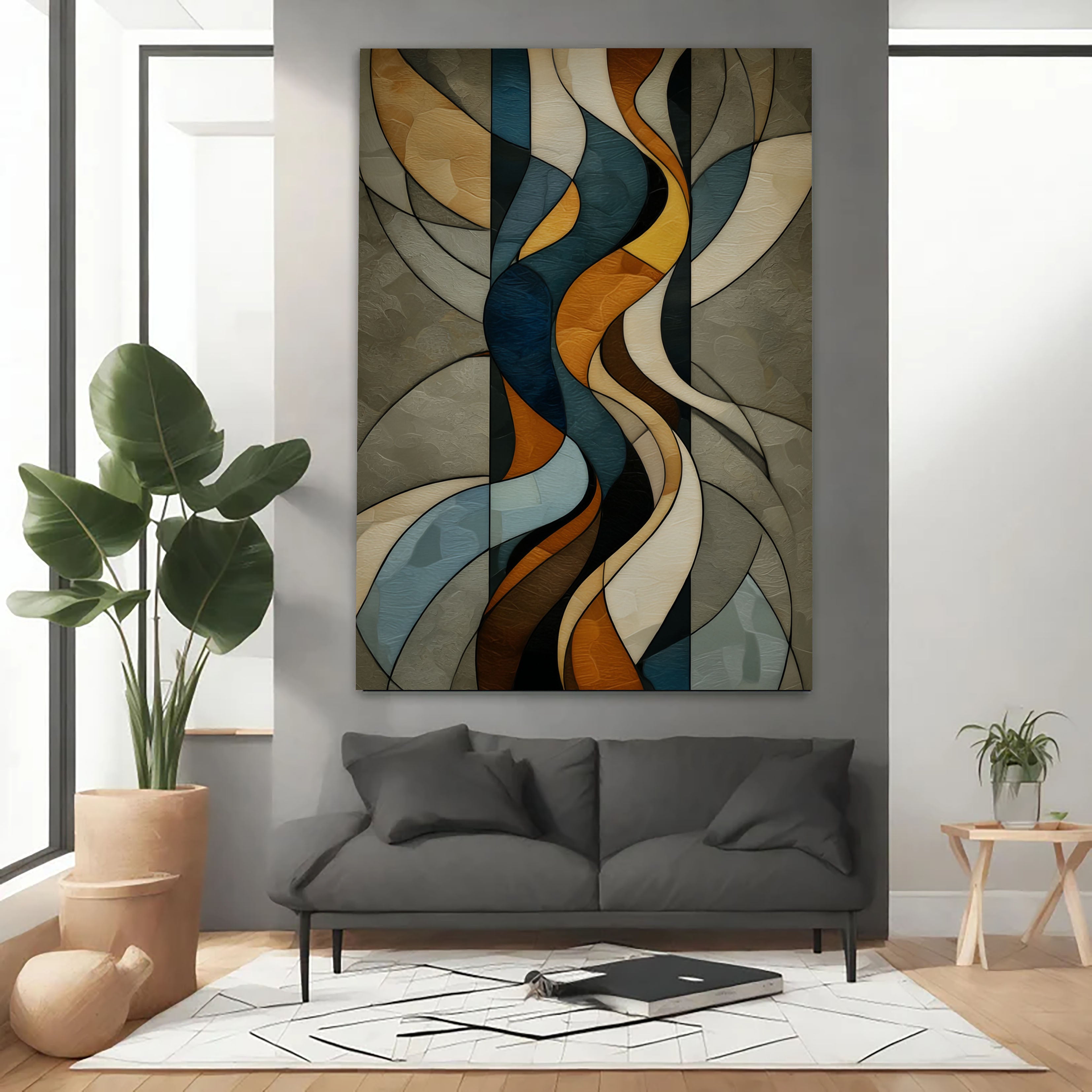 Textured Rhythmic Curves | Warm Tones