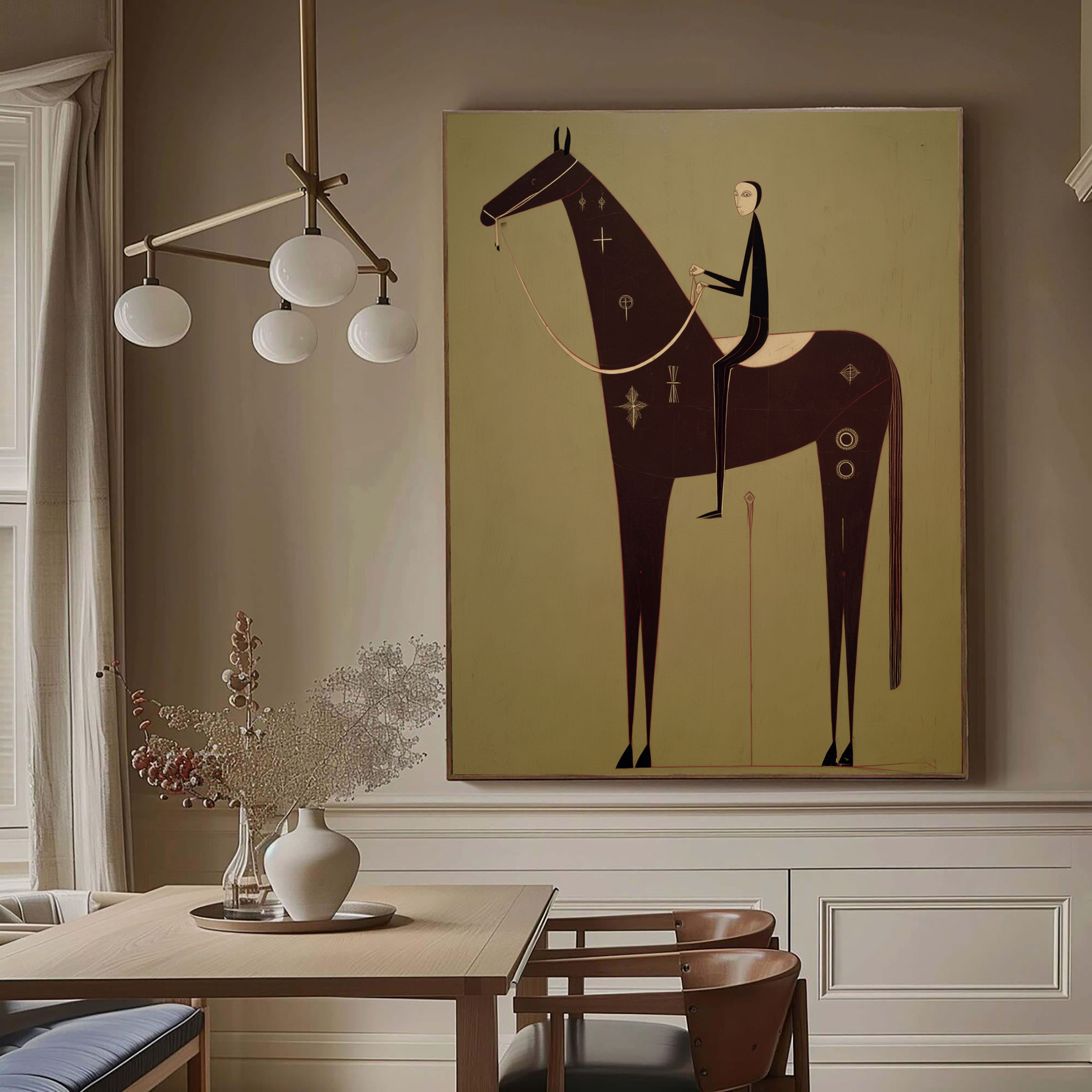 Textured Equine Serenity | Ornate Steed