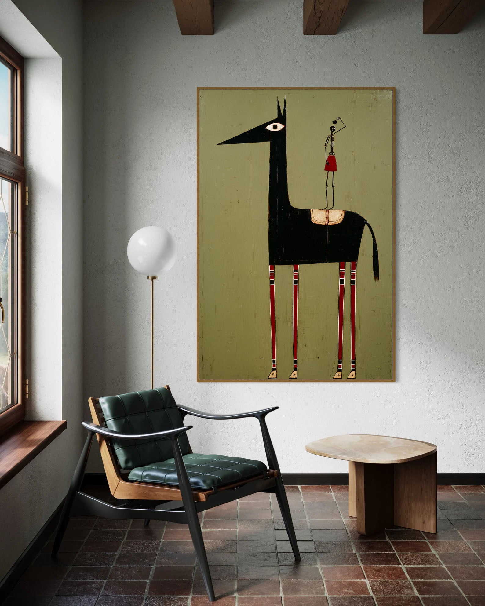 Textured Fantastical Equine | Skeletal Rider