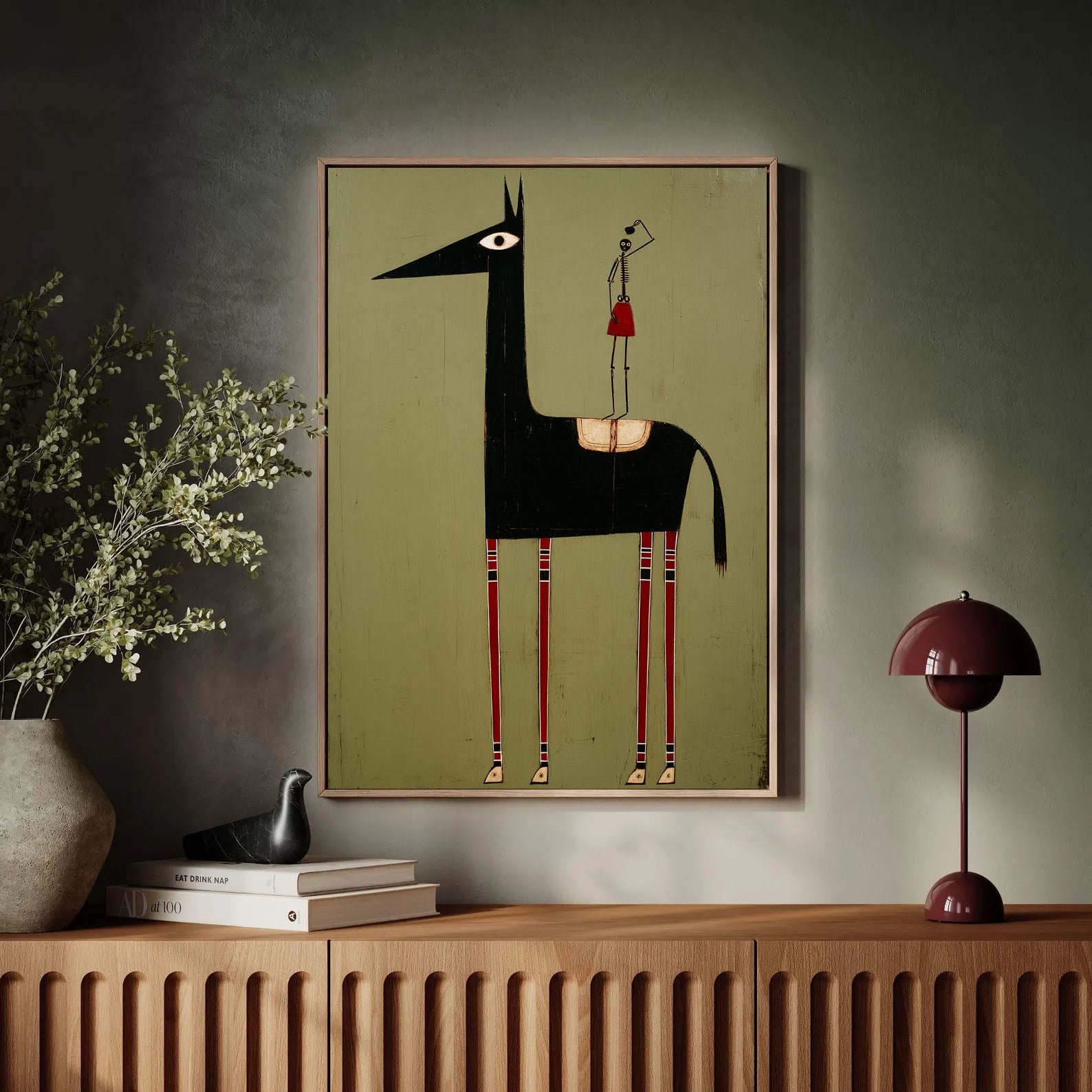 Textured Fantastical Equine | Skeletal Rider