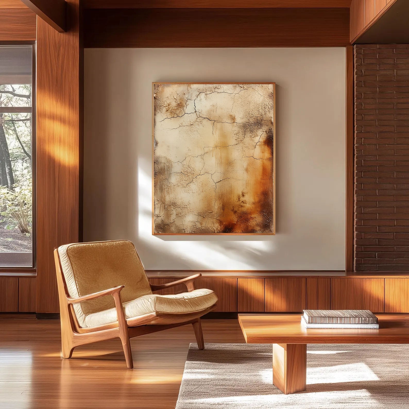 Textured Cracked Warmth | Rustic Amber