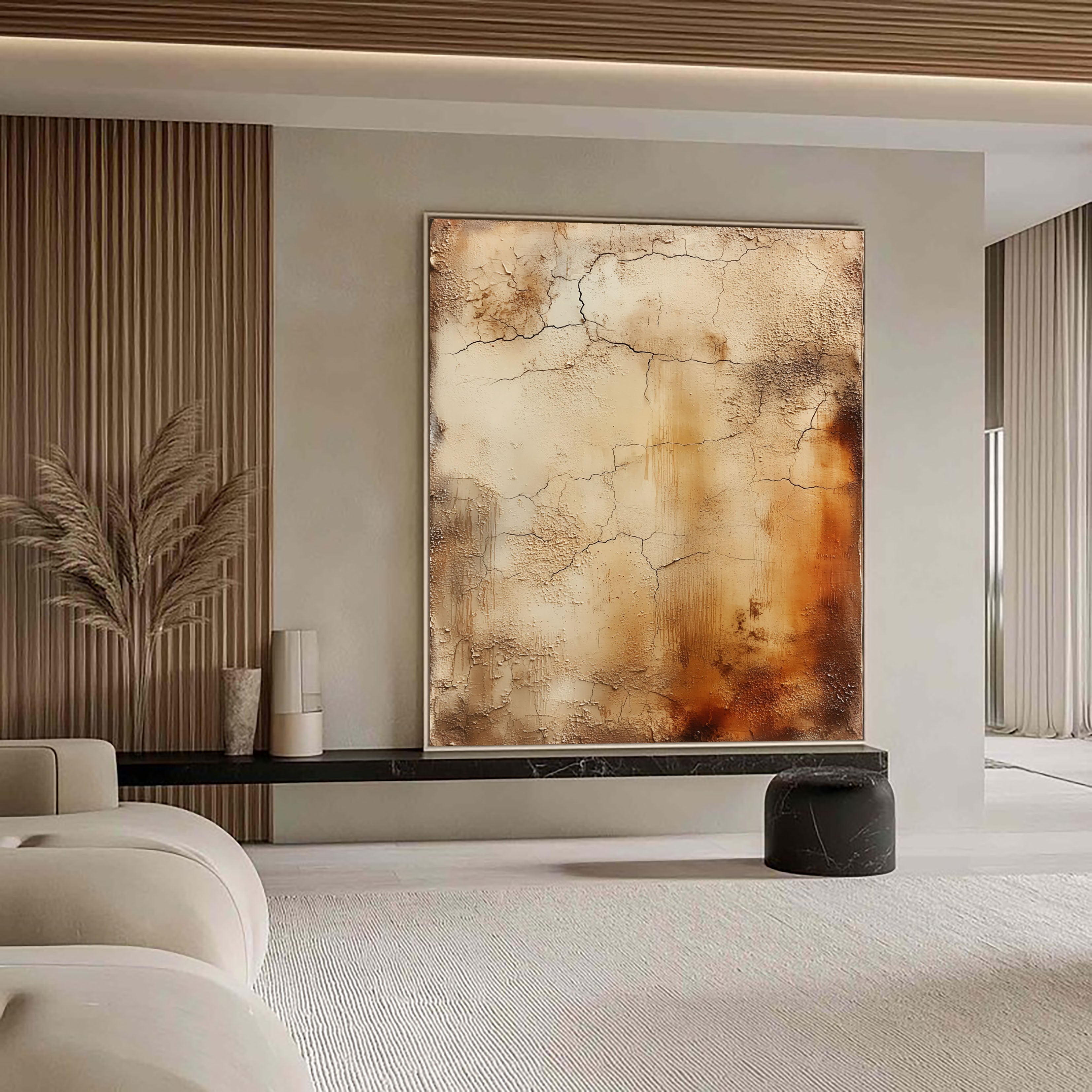 Textured Cracked Warmth | Rustic Amber
