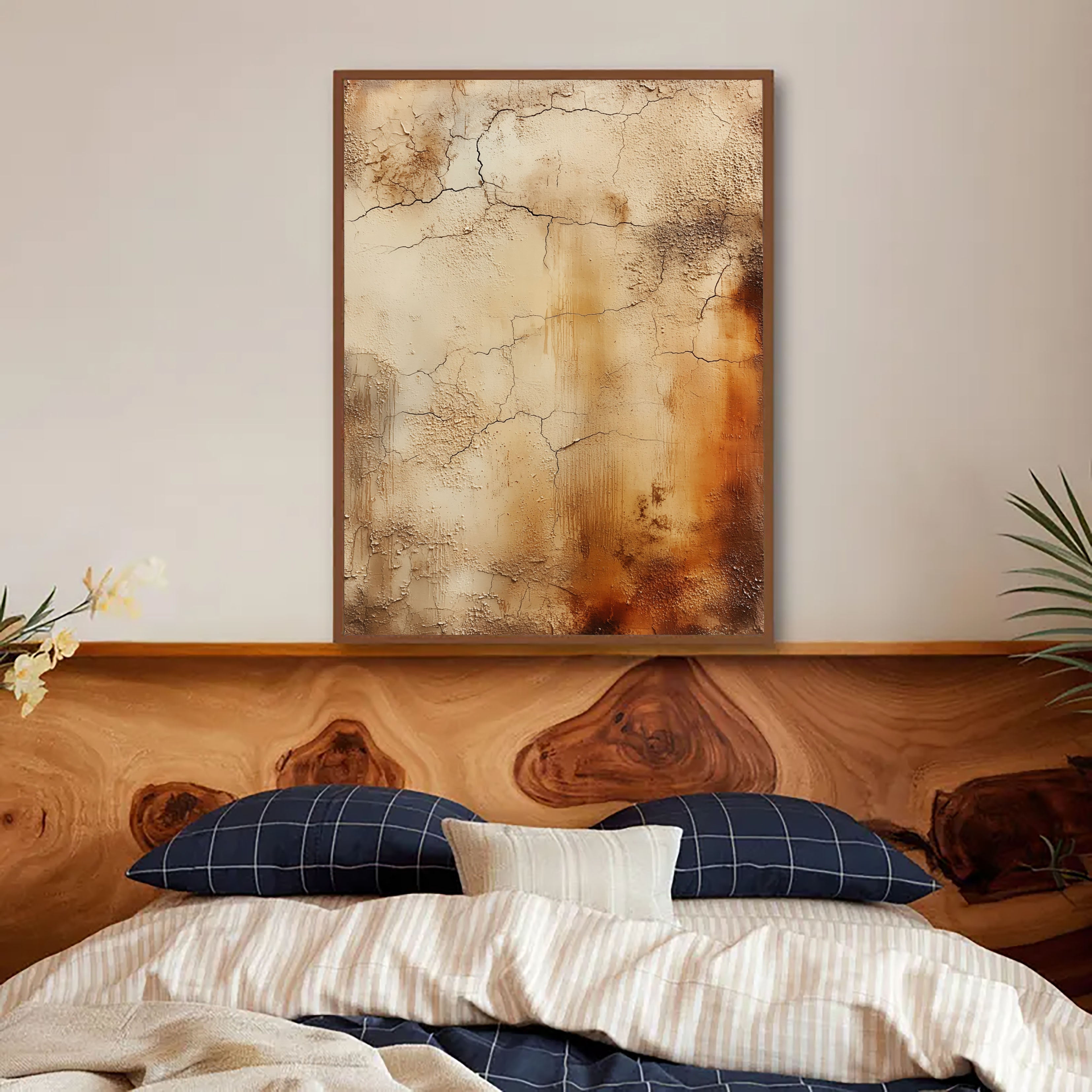 Textured Cracked Warmth | Rustic Amber