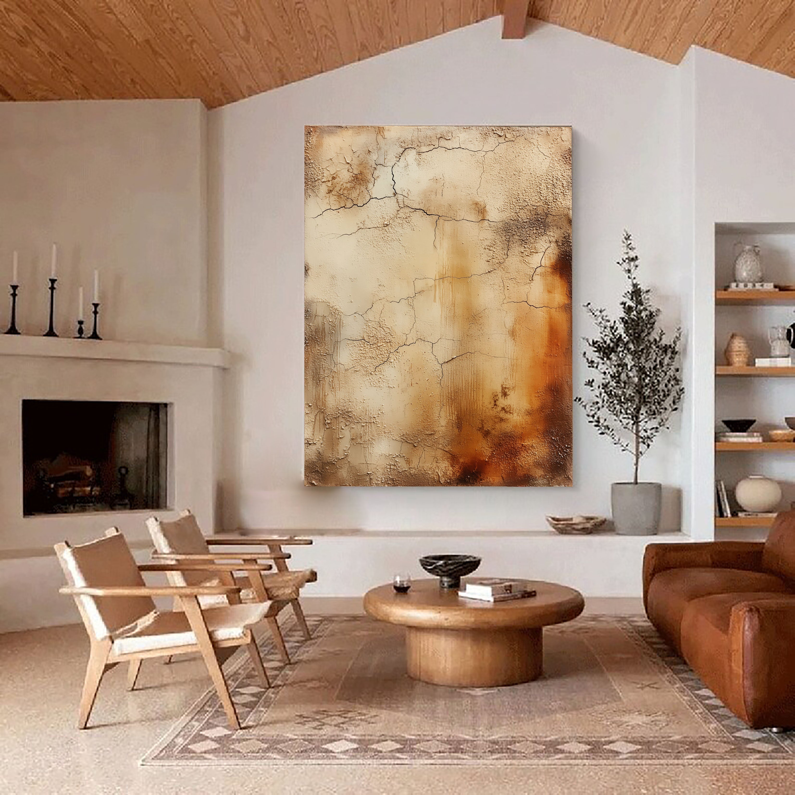 Textured Cracked Warmth | Rustic Amber