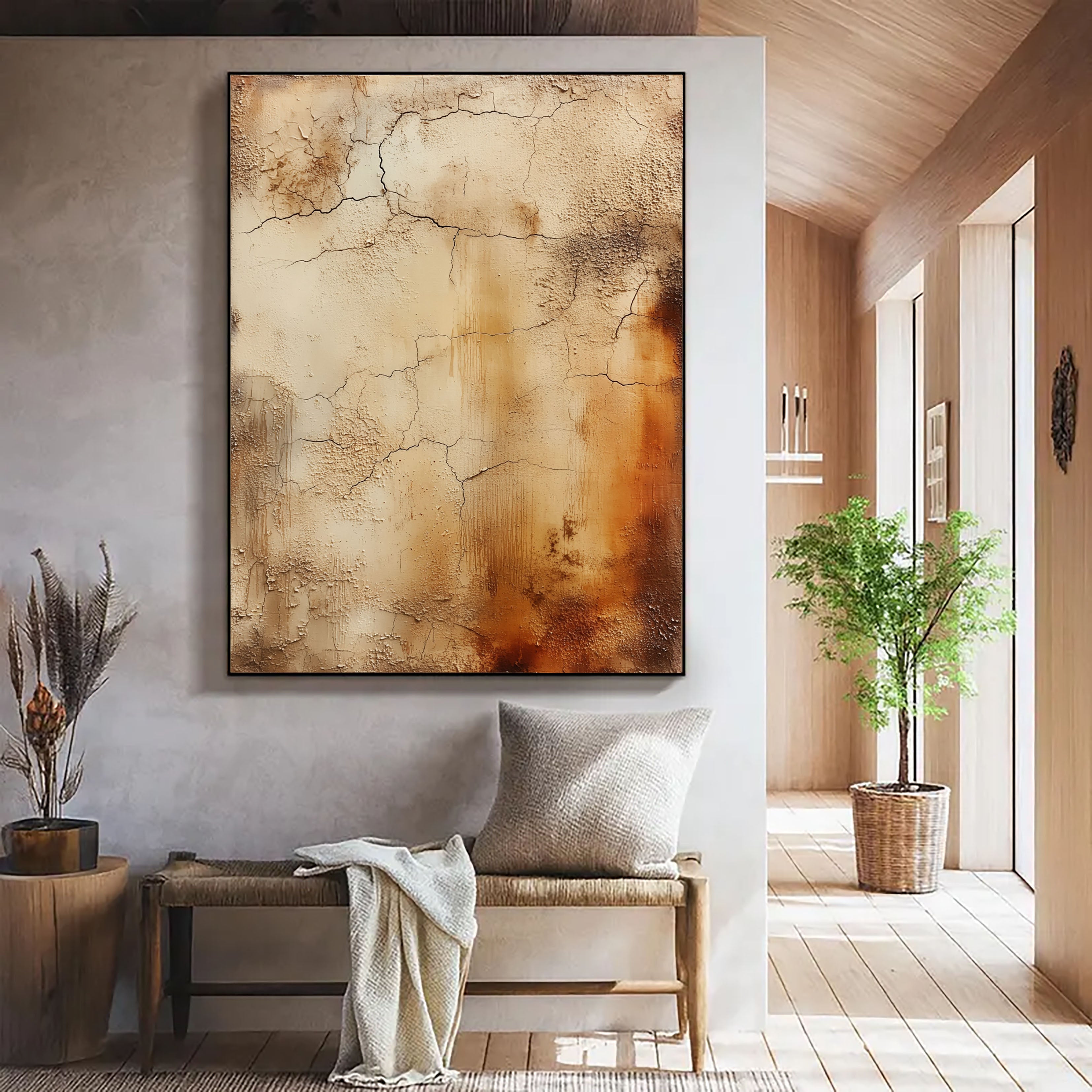 Textured Cracked Warmth | Rustic Amber