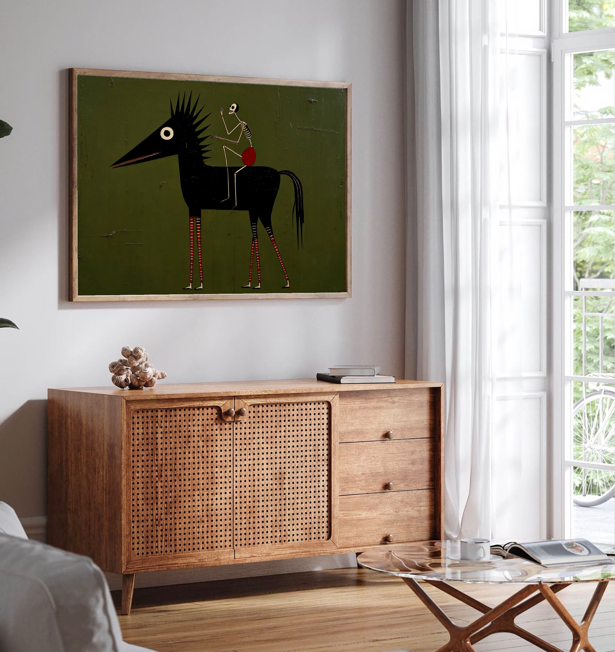 Textured Spiky Equine | Skeletal Rider