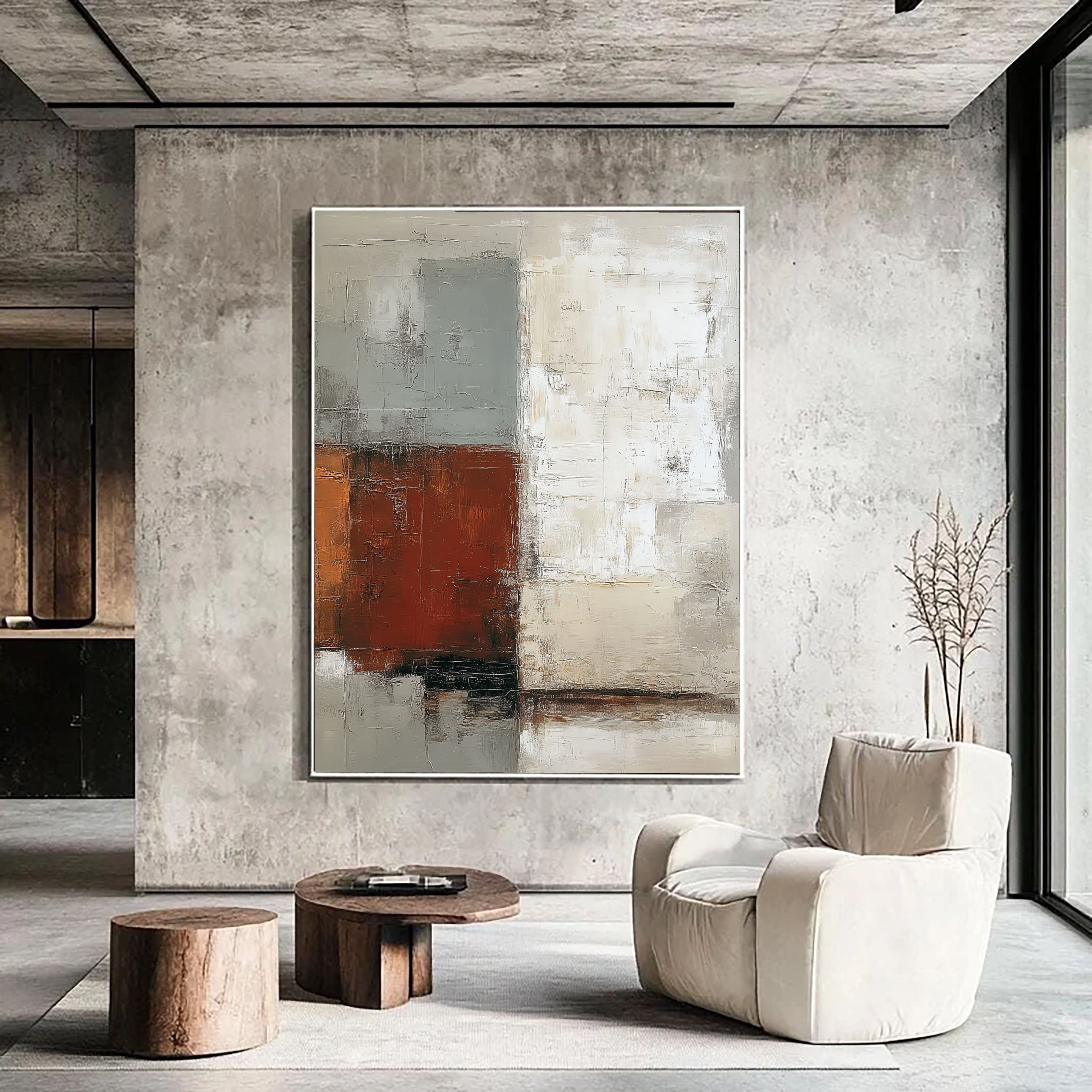 Textured Geometric Warmth | Rustic Blocks