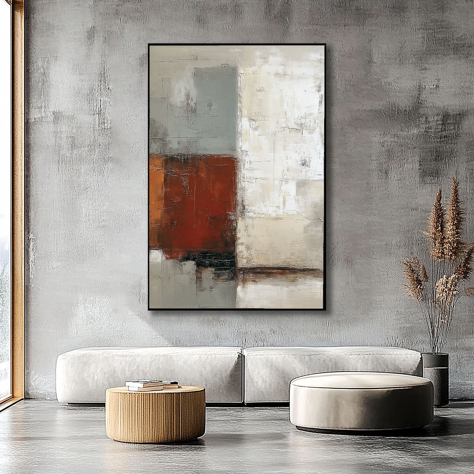 Textured Geometric Warmth | Rustic Blocks