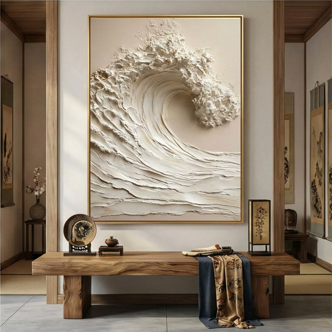 Textured & Impasto Art｜Ocean Wave Reverie