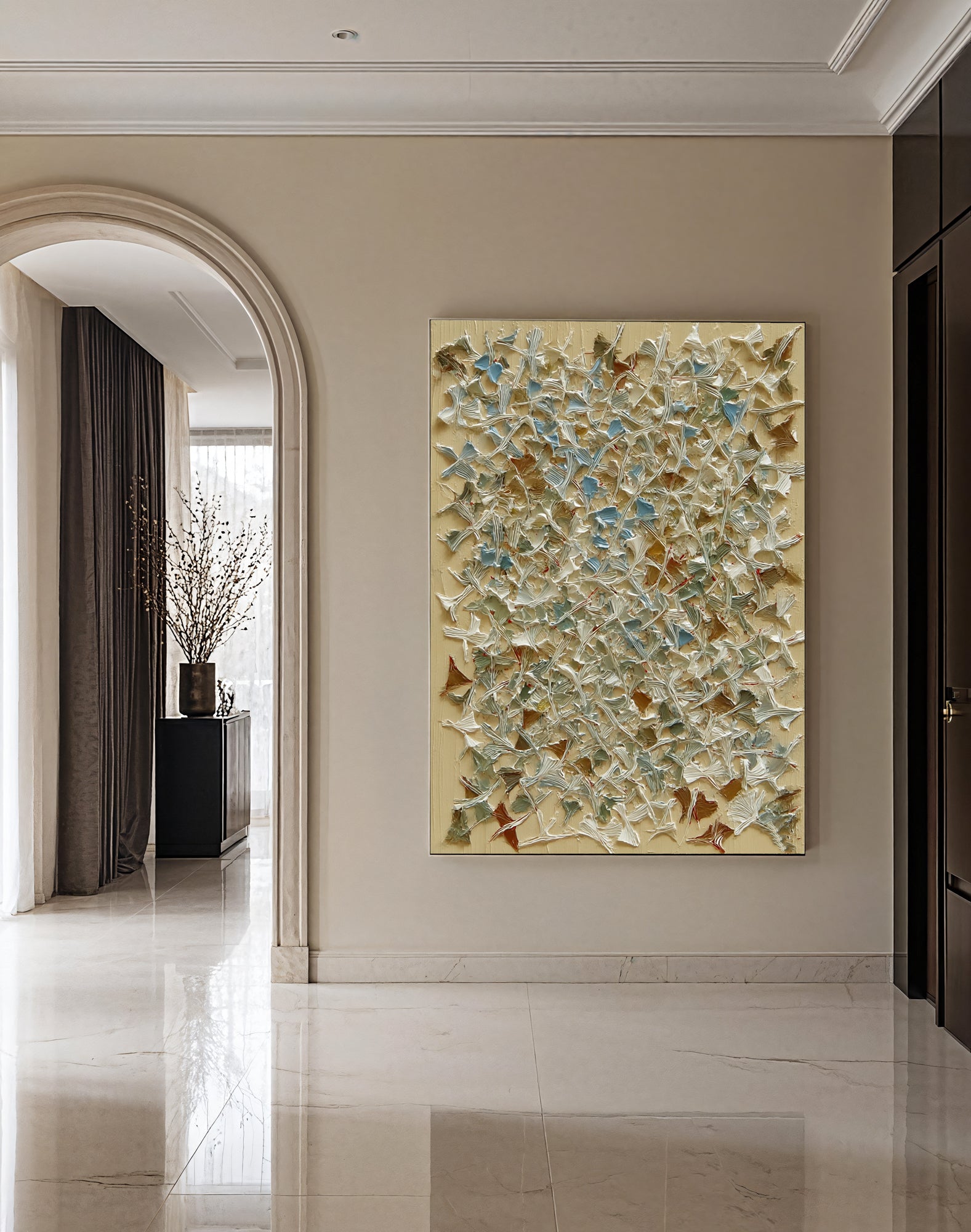 Textured Ginkgo Opulence | Mellow Hues