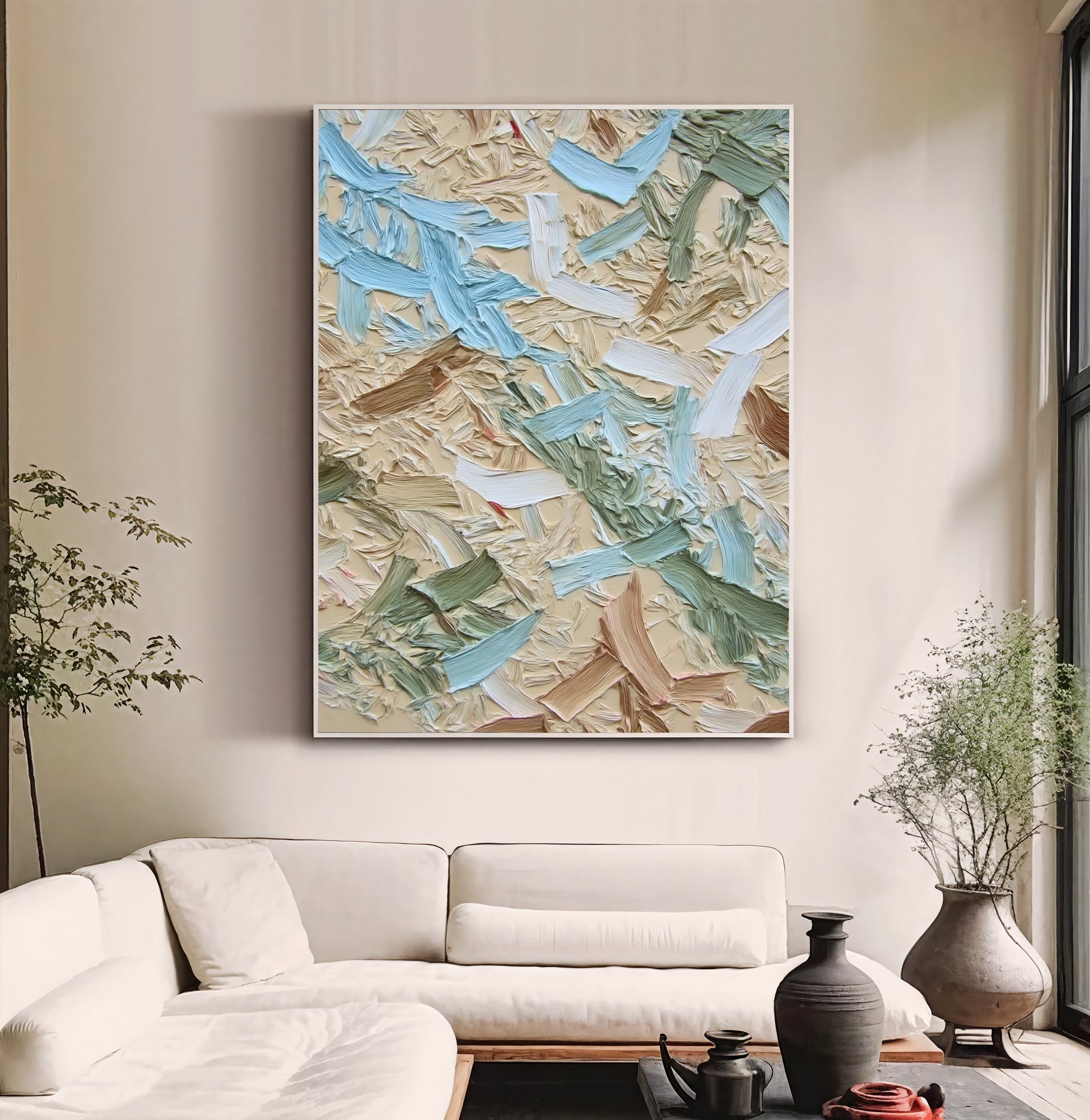 Textured Brushstroke Opulence | Pastel Hues