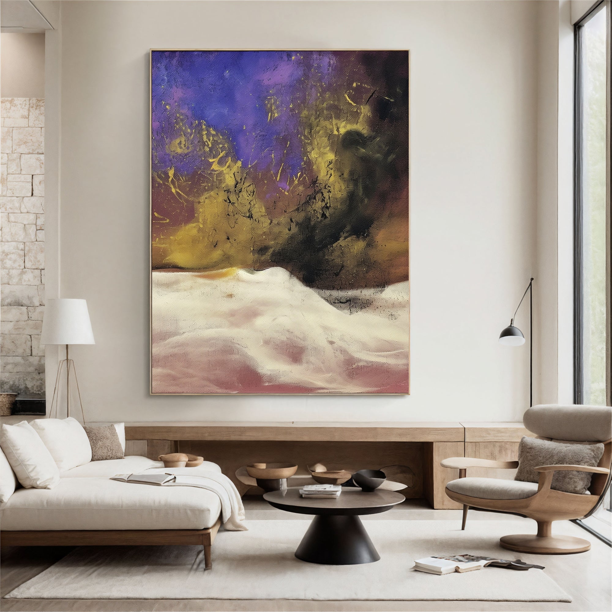 Textured Purple Vitality | Gold Accents