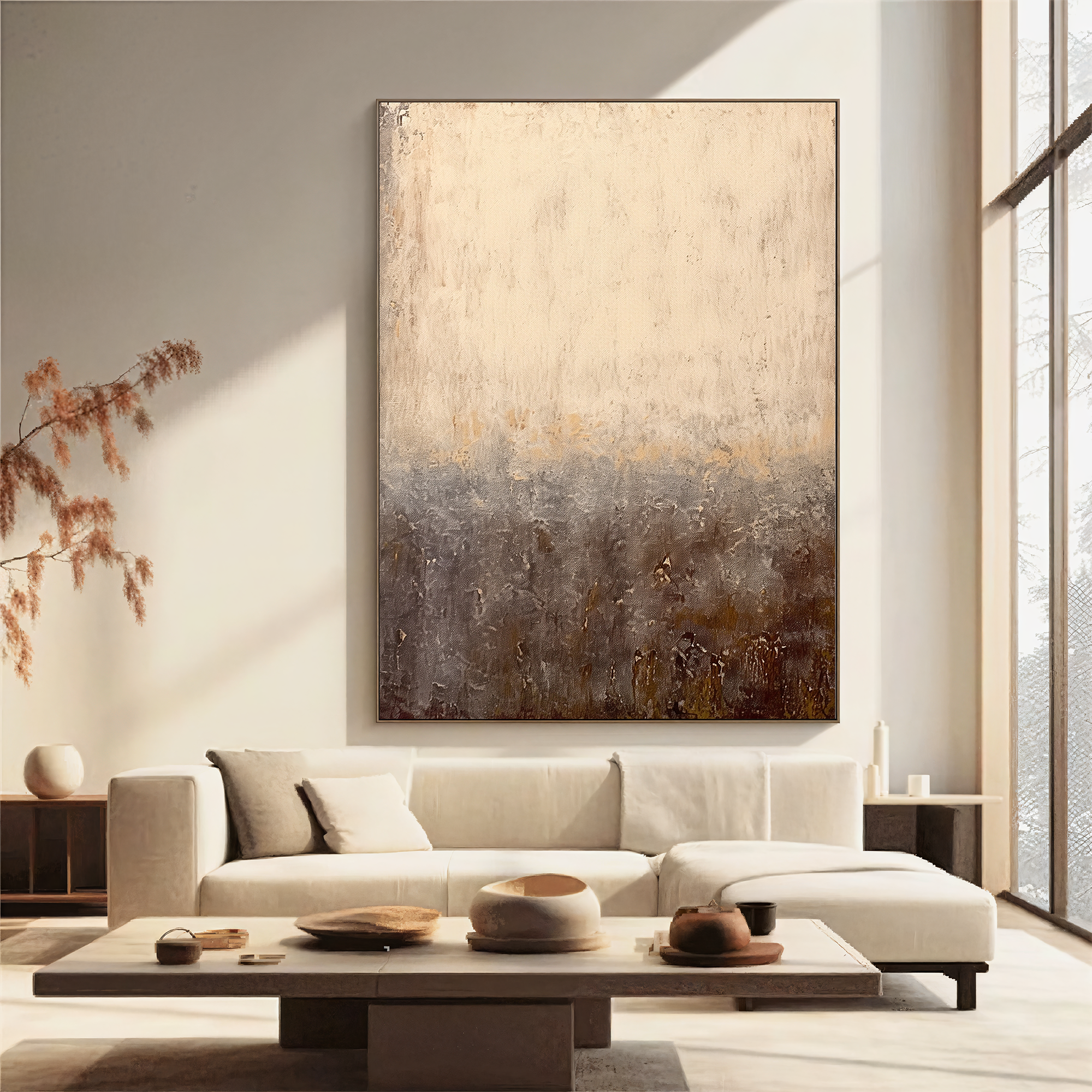 Textured Gradient Luxury | Beige Brown