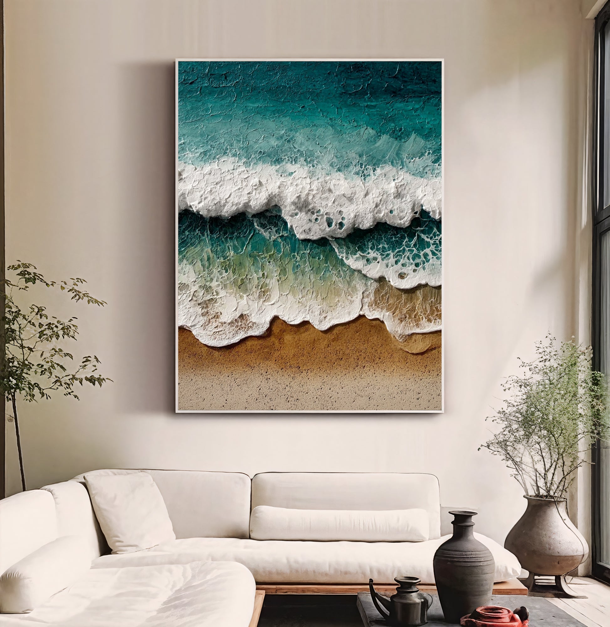 Textured Coastal Opulence | Turquoise Shores