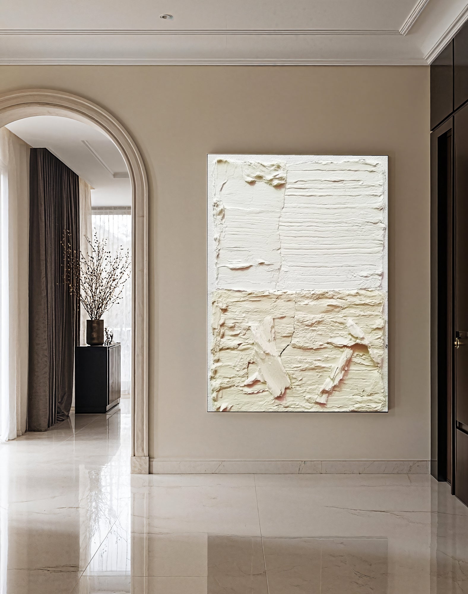 Textured Cream Layers | Ivory Hues