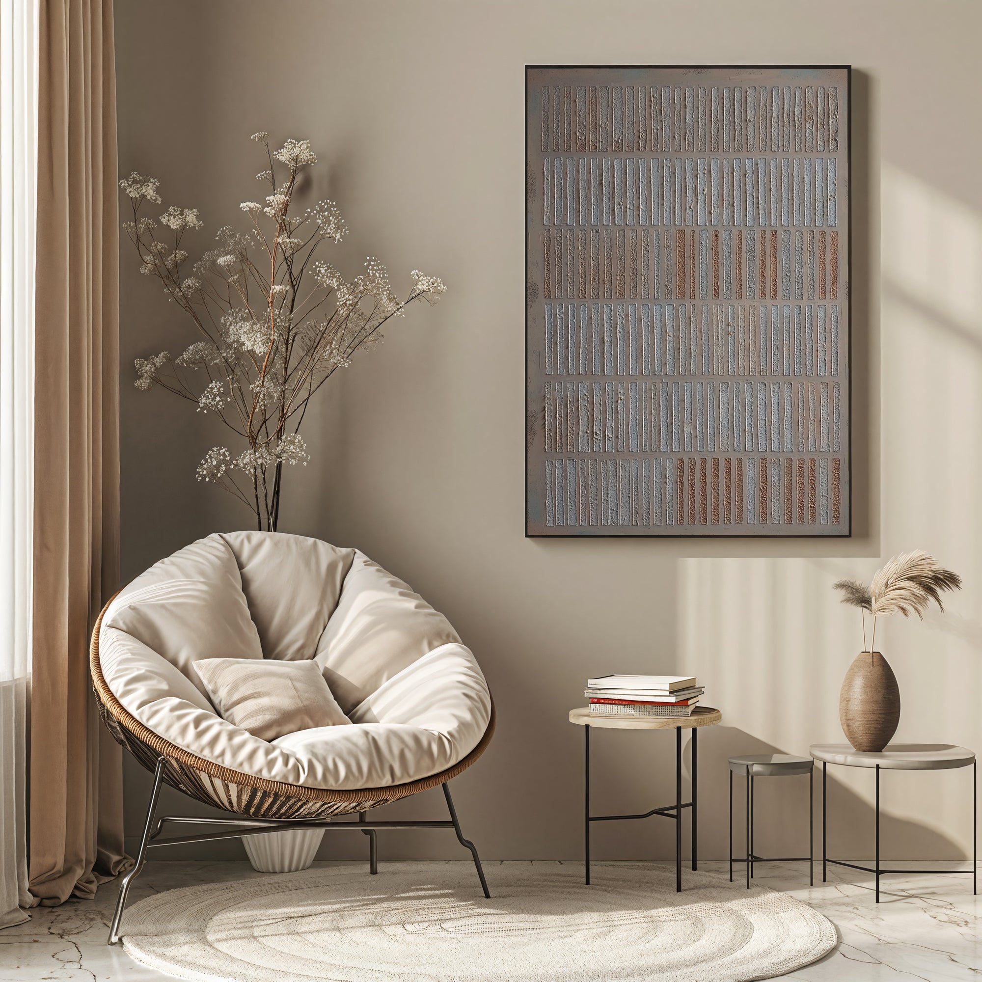 Textured Linear Elegance | Neutral Blend