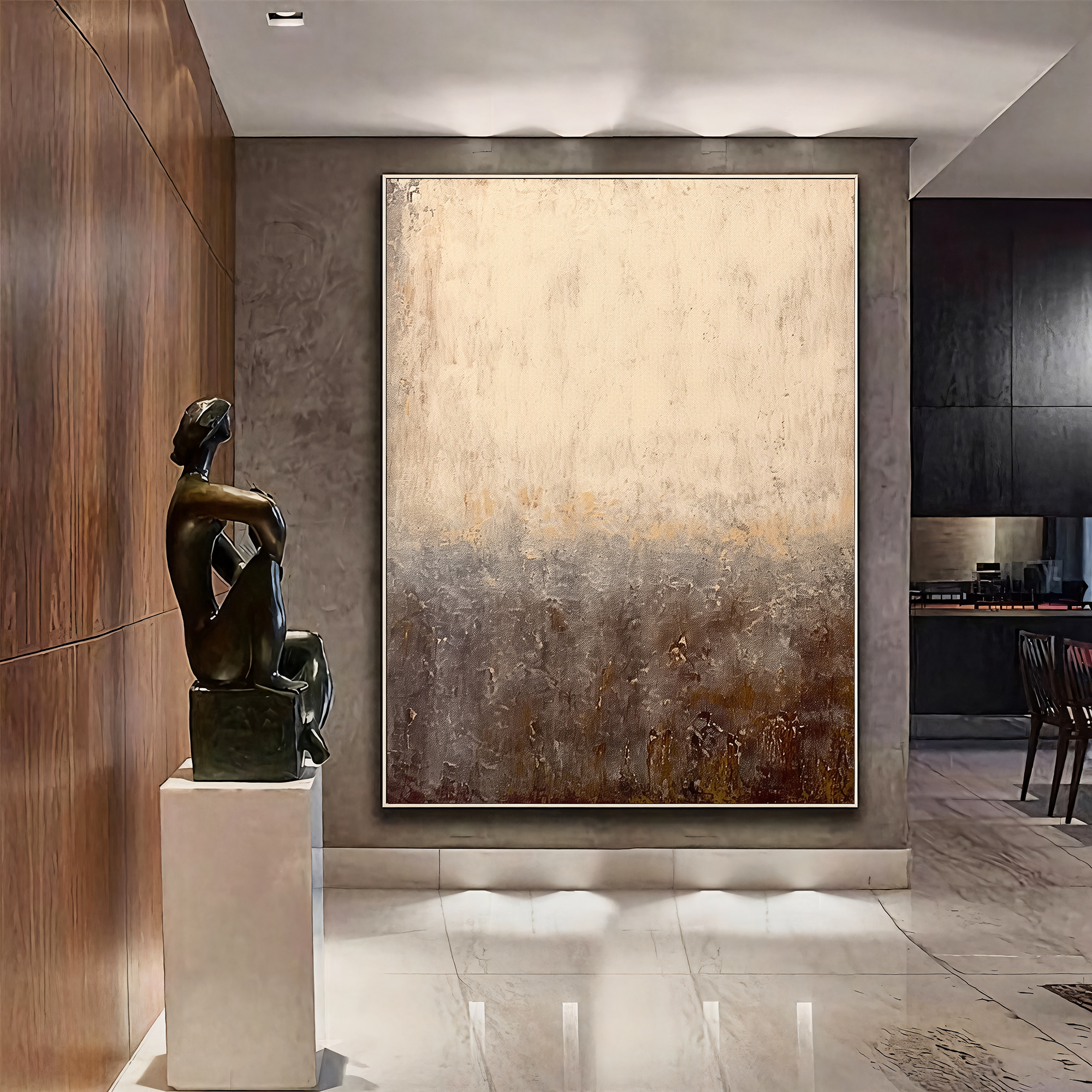 Textured Gradient Luxury | Beige Brown