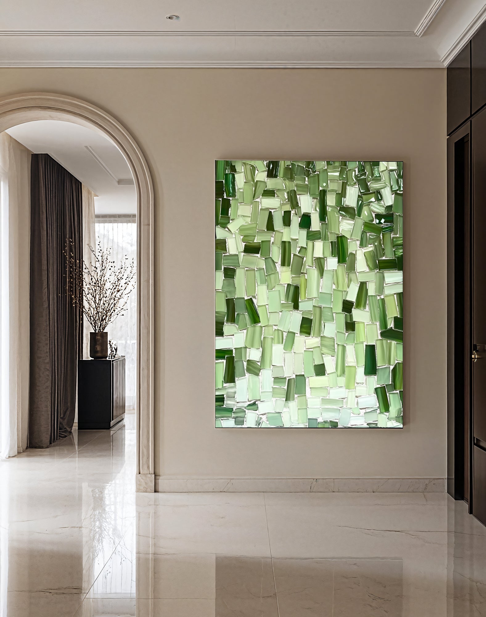 Textured Emerald Mosaic | Sage Luster