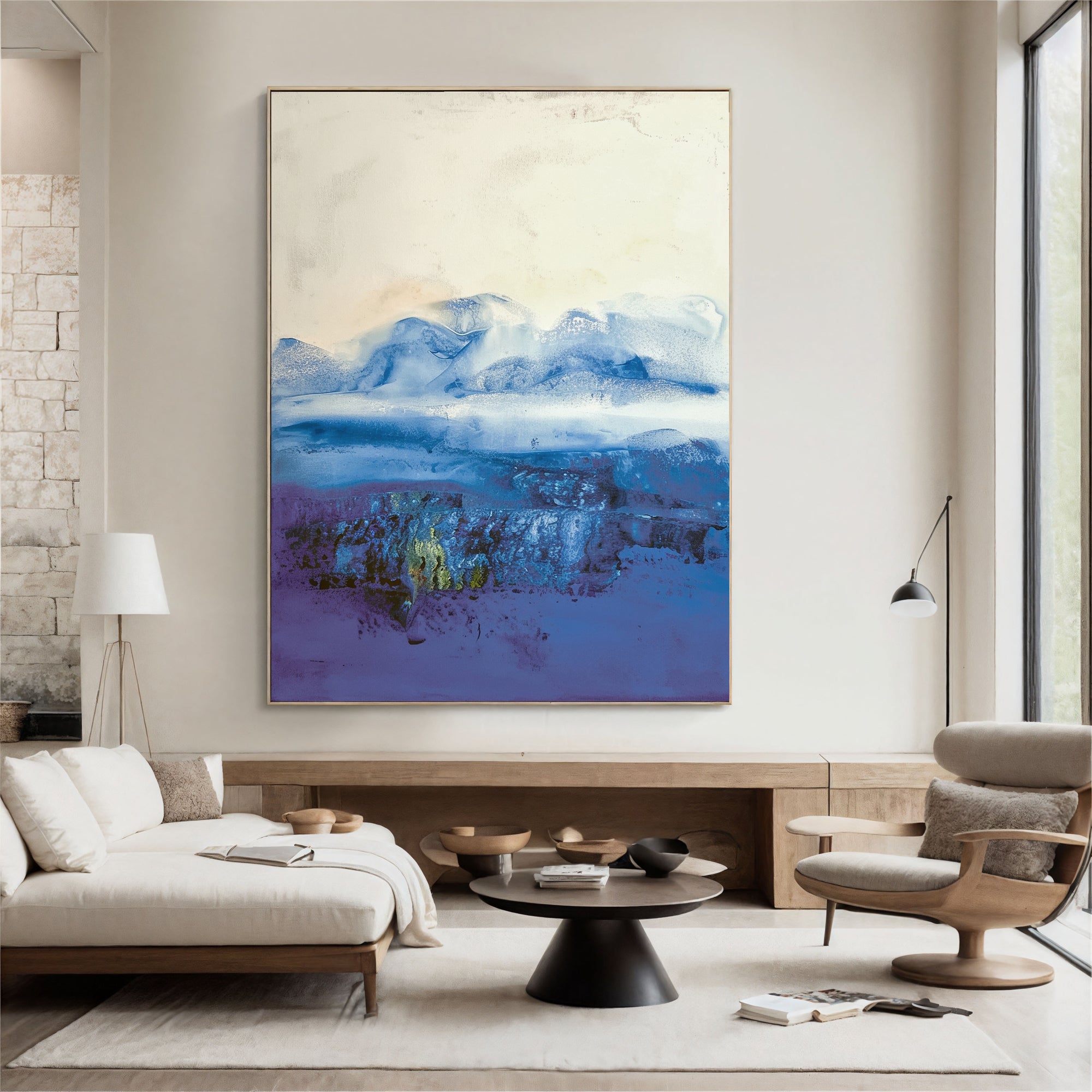 Textured Azure Sophistication | Blue Purple