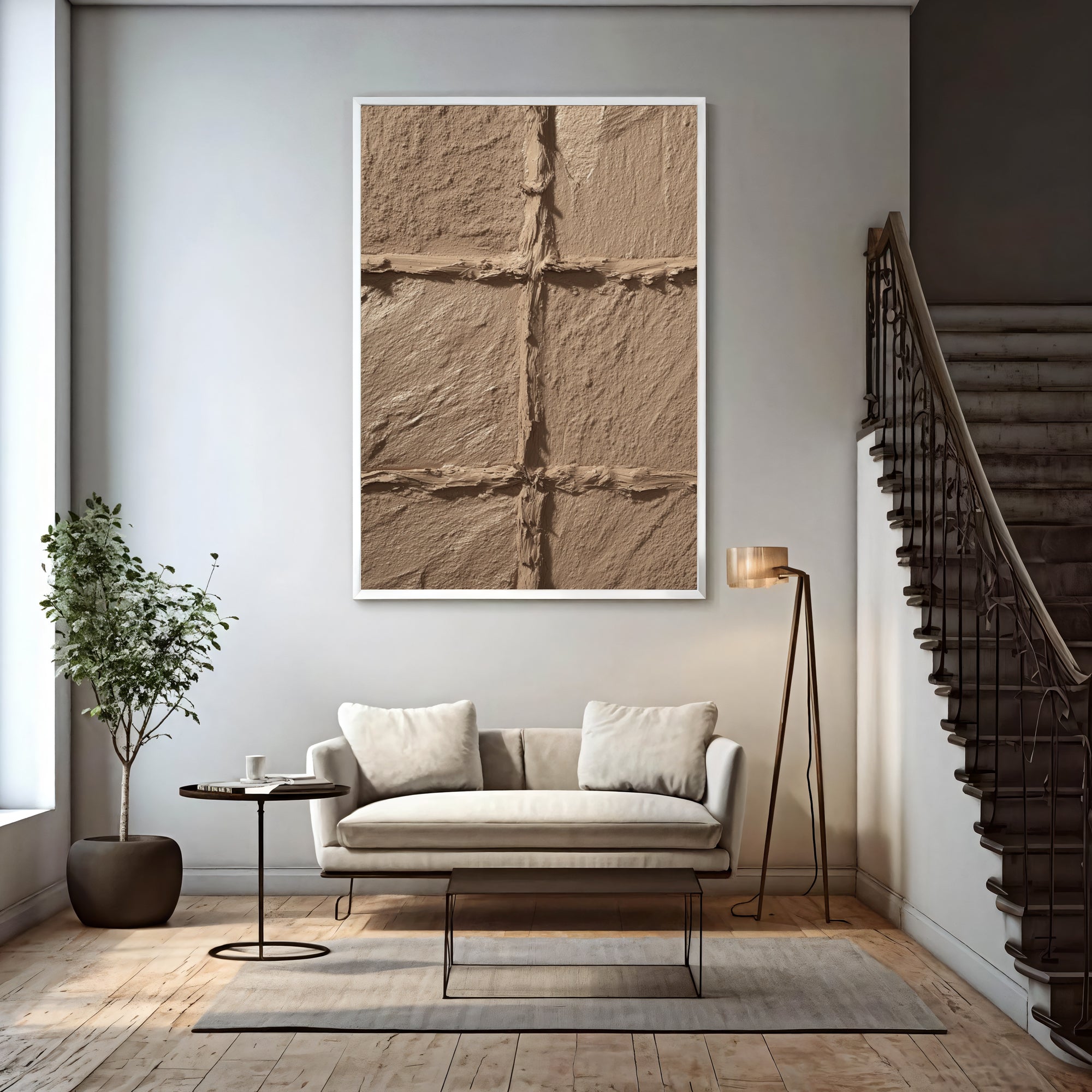 Textured Earthy Lattice | Warm Tones