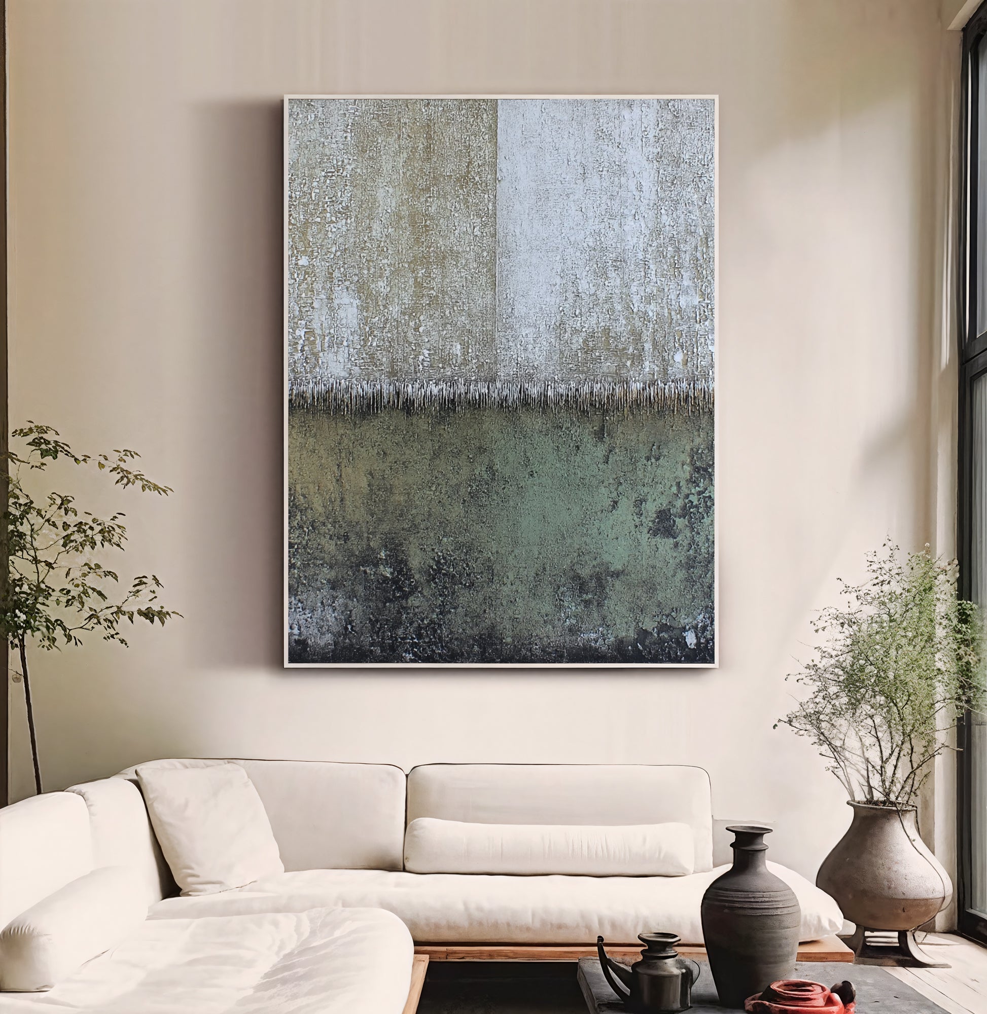 Textured Distressed Opulence | Teal Grays