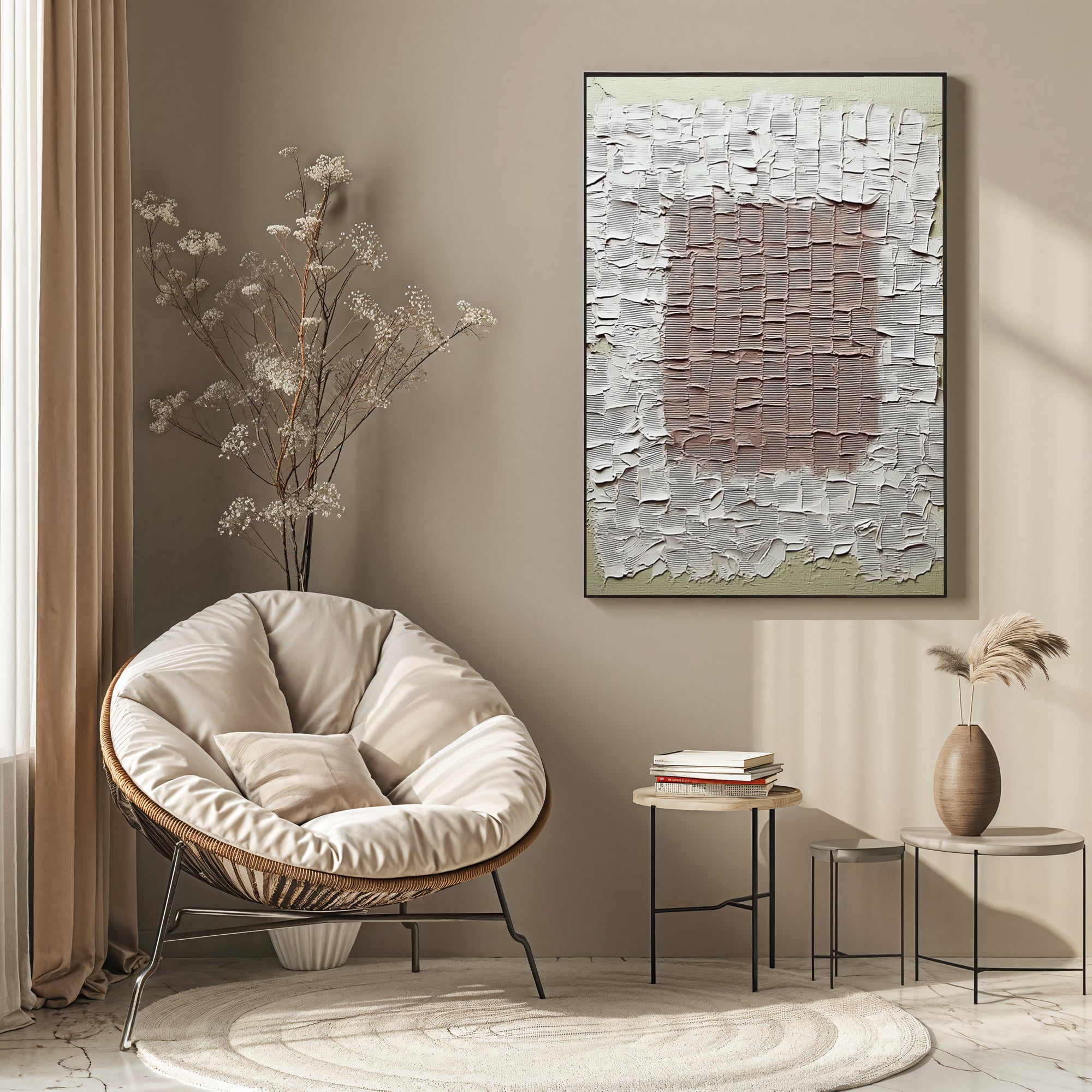 Textured Tactile Grid | Neutral Hues
