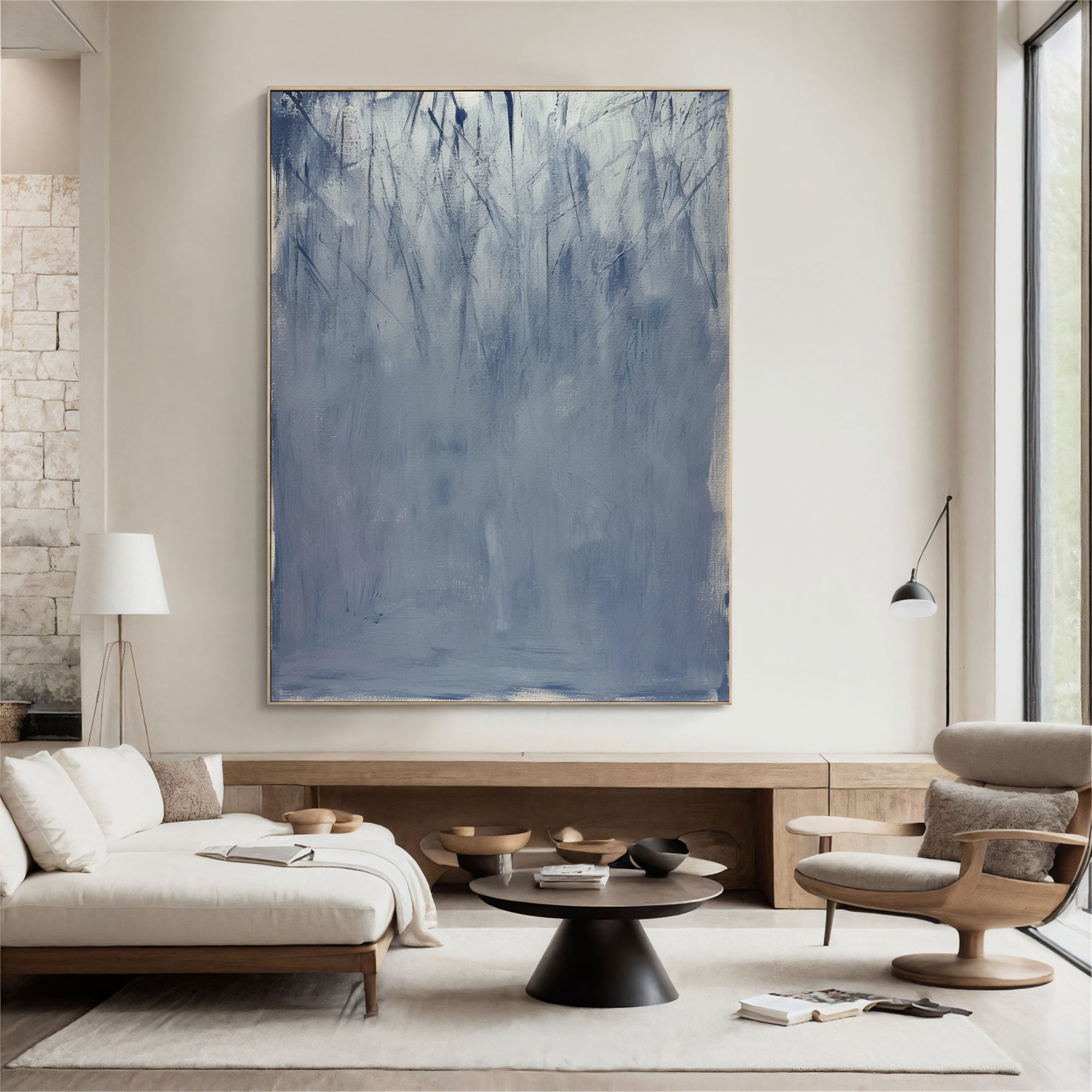 Textured Blue Serenity | Slate Hues