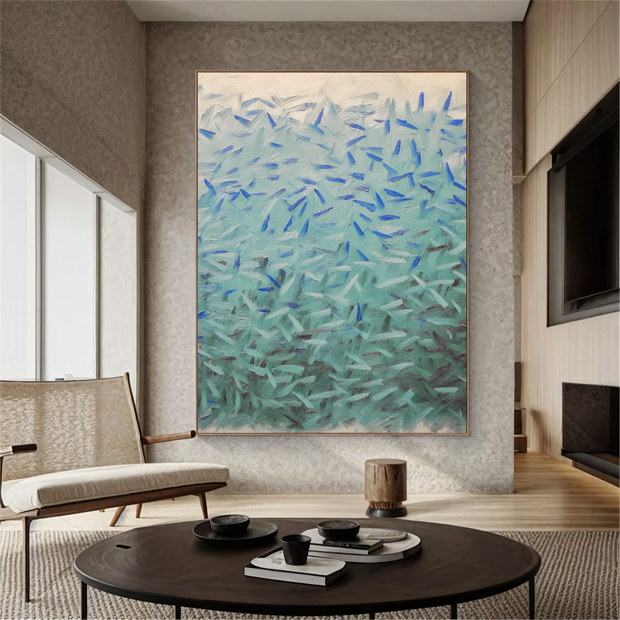 Textured Brush Abundance | Blue Teal