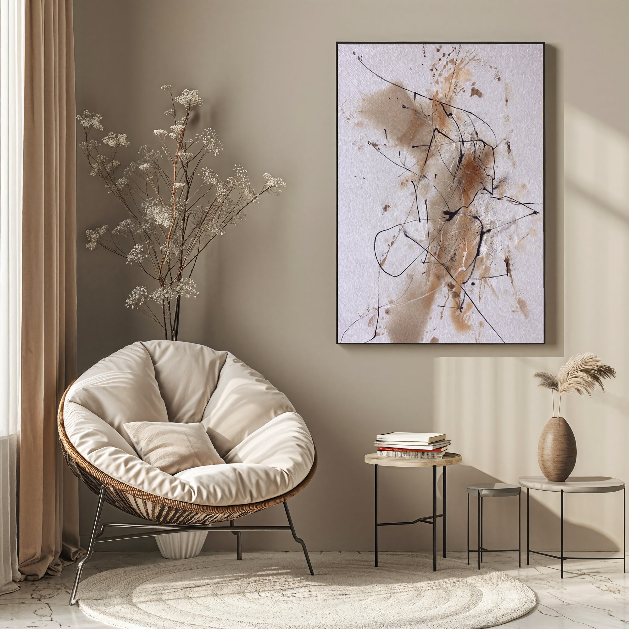 Textured Abstract Allure | Warm Strokes