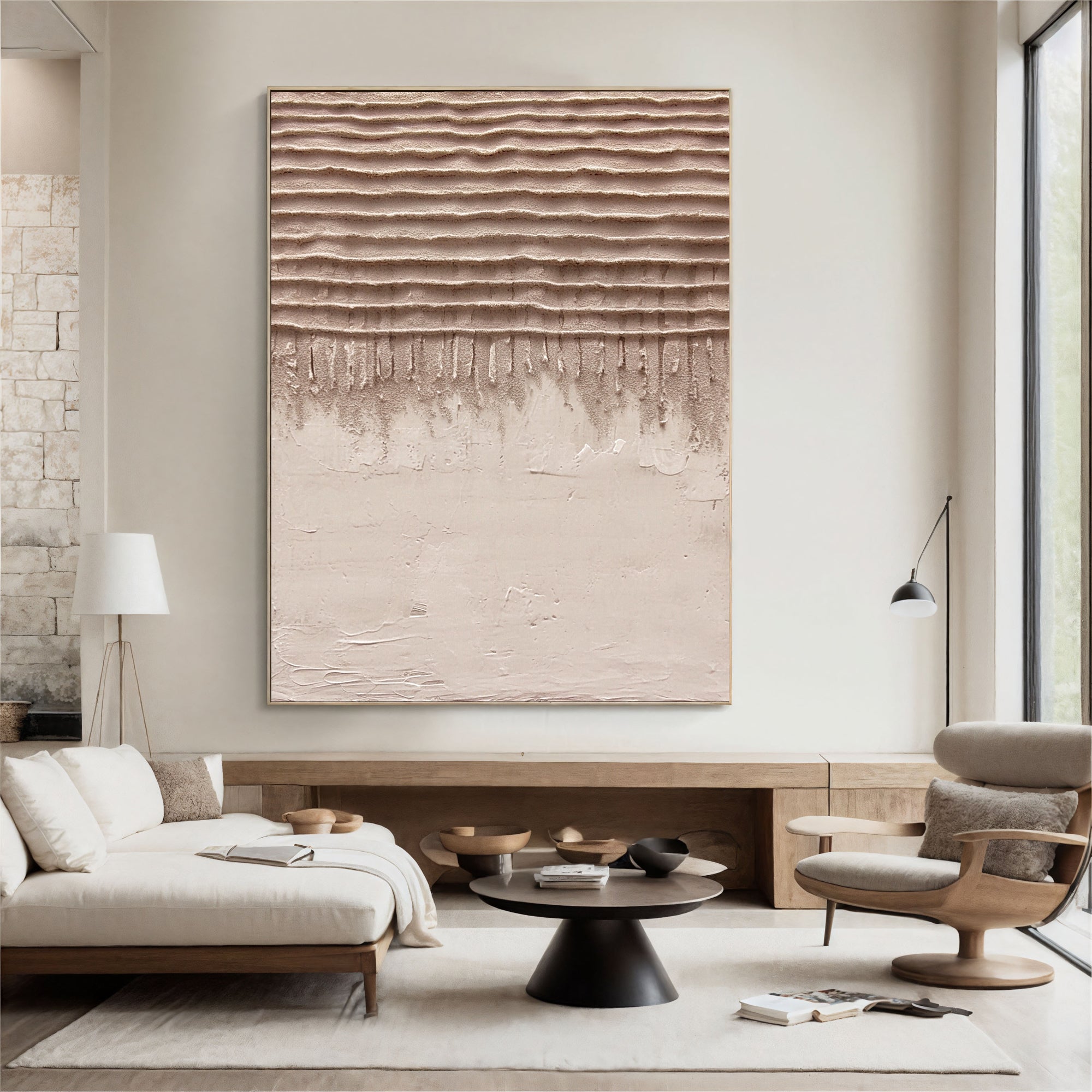 Textured Earthy Serenity | Beige Layers